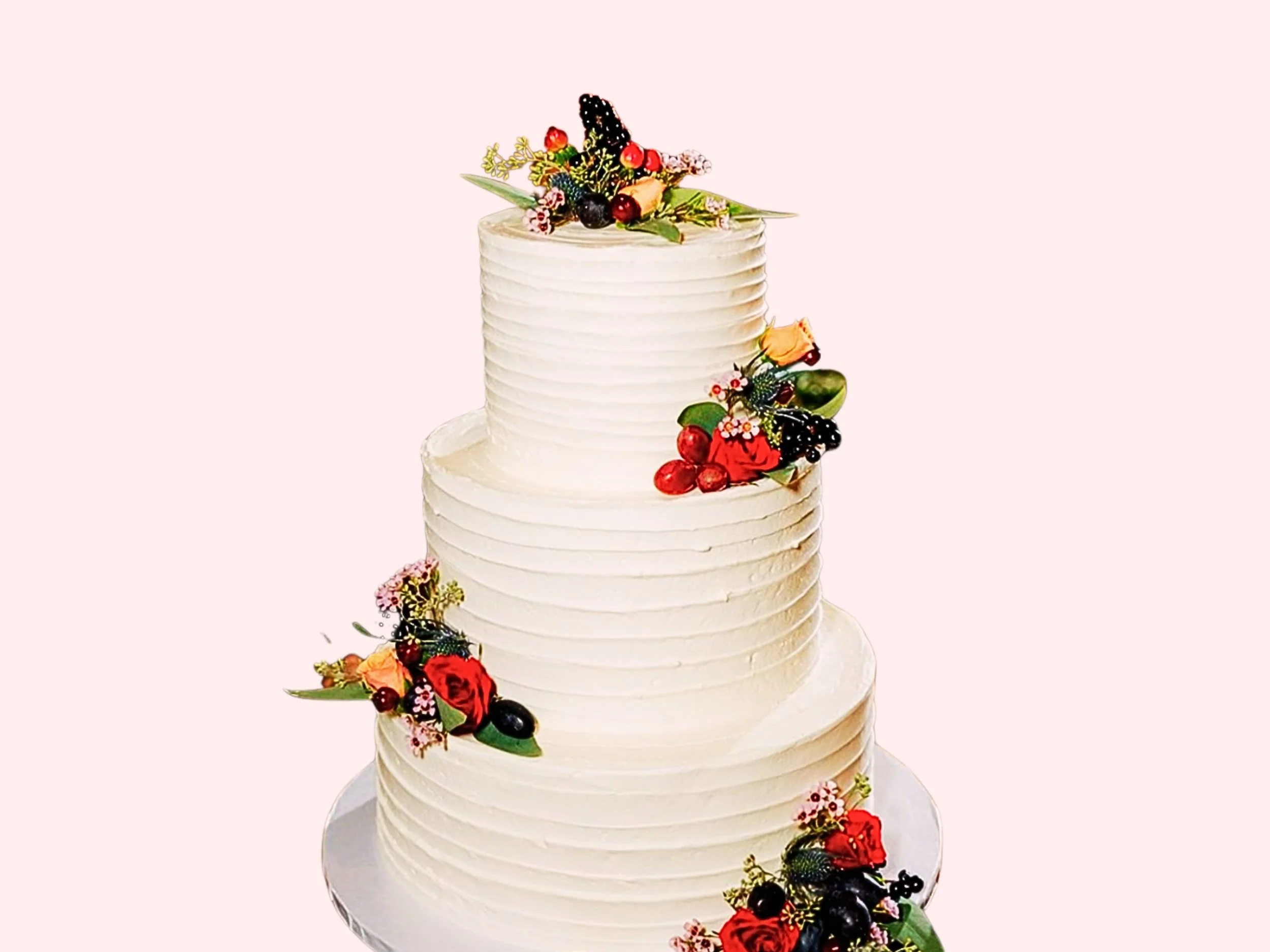 Simple 3 Tier Cake with Ridges