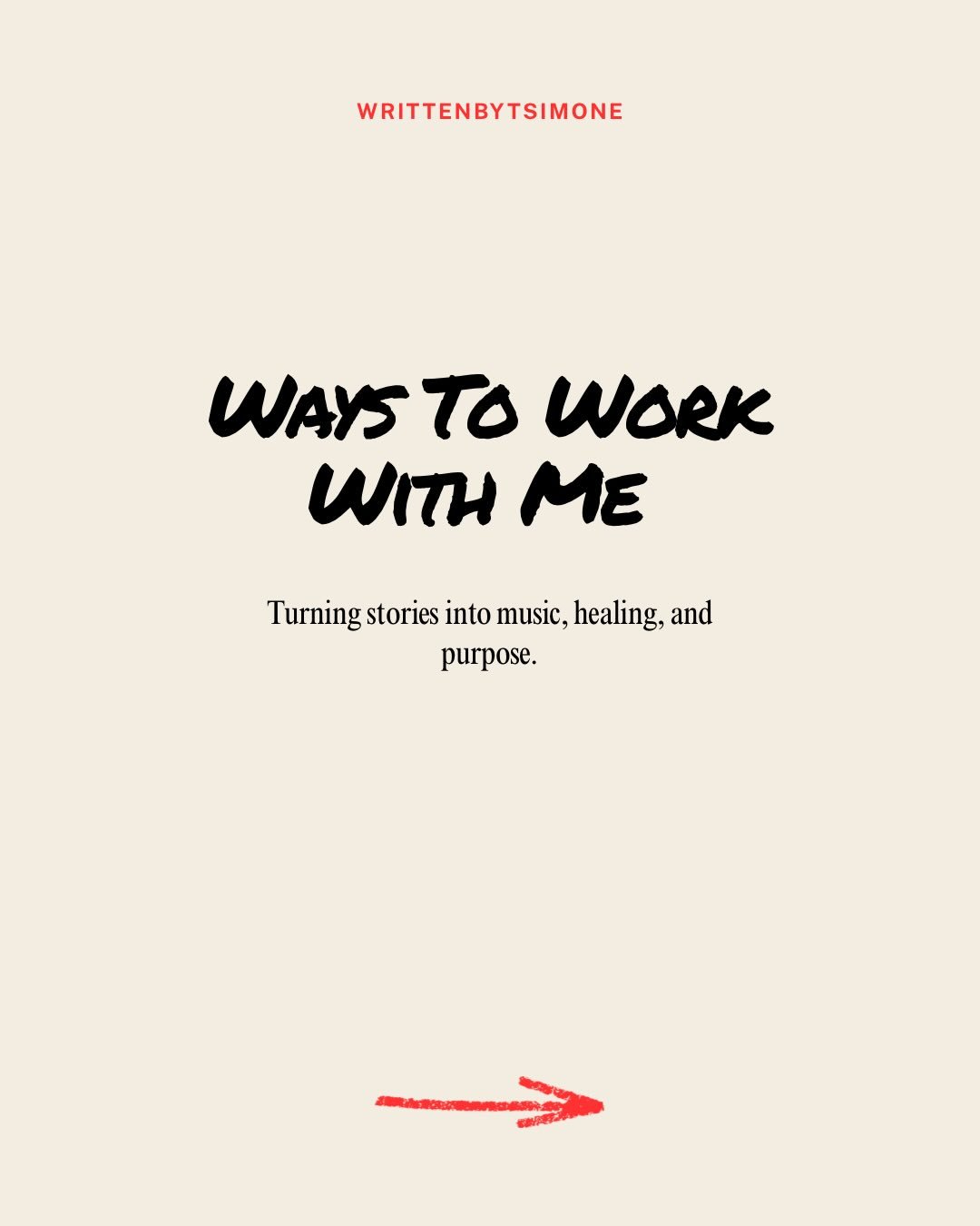 What started as healing through music became something much bigger. 🤍

Through WrittenByTsimone, I help bring stories to life through songwriting, storytelling, and speaking rooted in faith and purpose.

Whether you&rsquo;re looking for a custom son