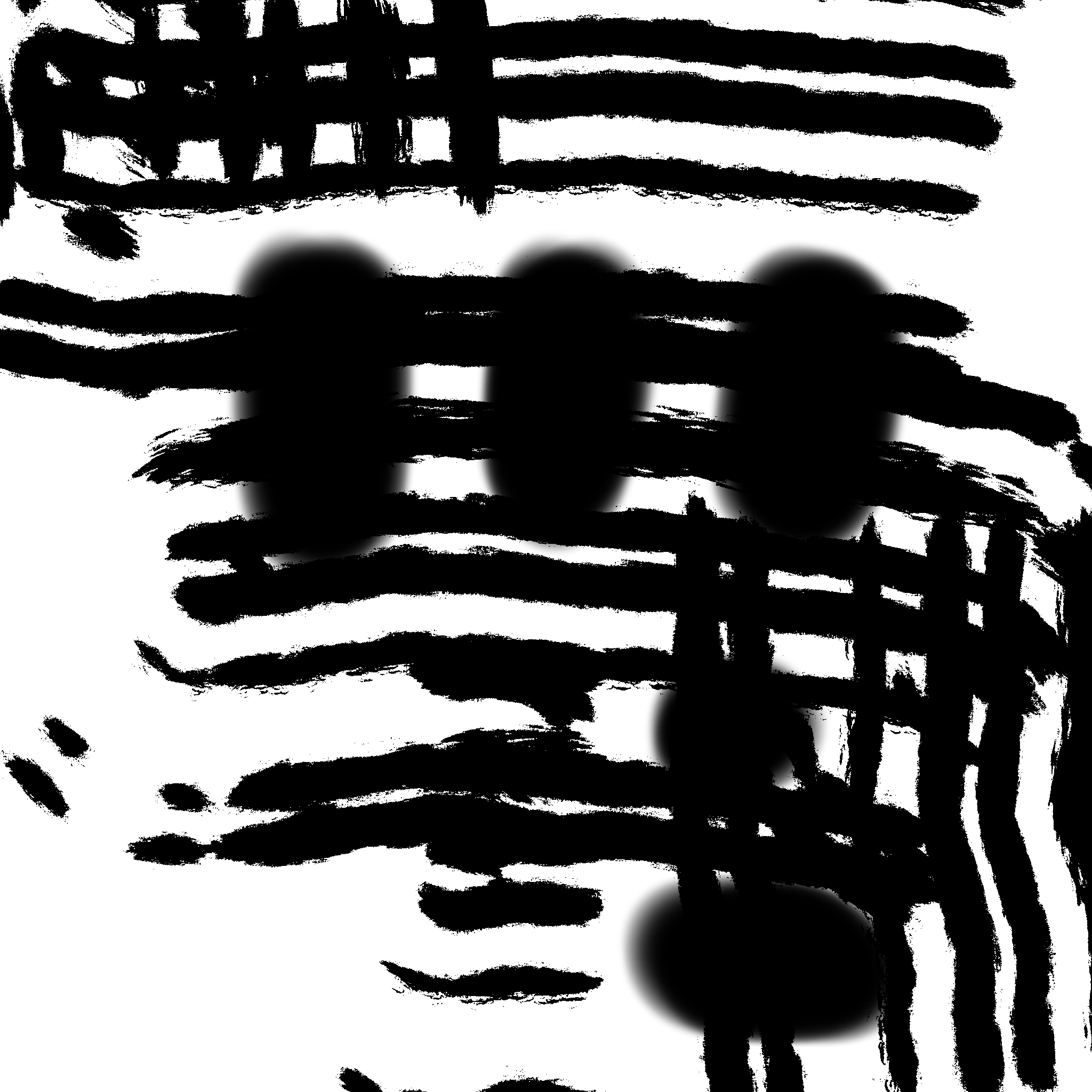 Une photo en noir et blanc d'un pont avec des piliers supportant la structure. L'image est très contrastée et en style illustration ou dessin abstrait.