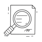 Magnifying glass examining a washing machine