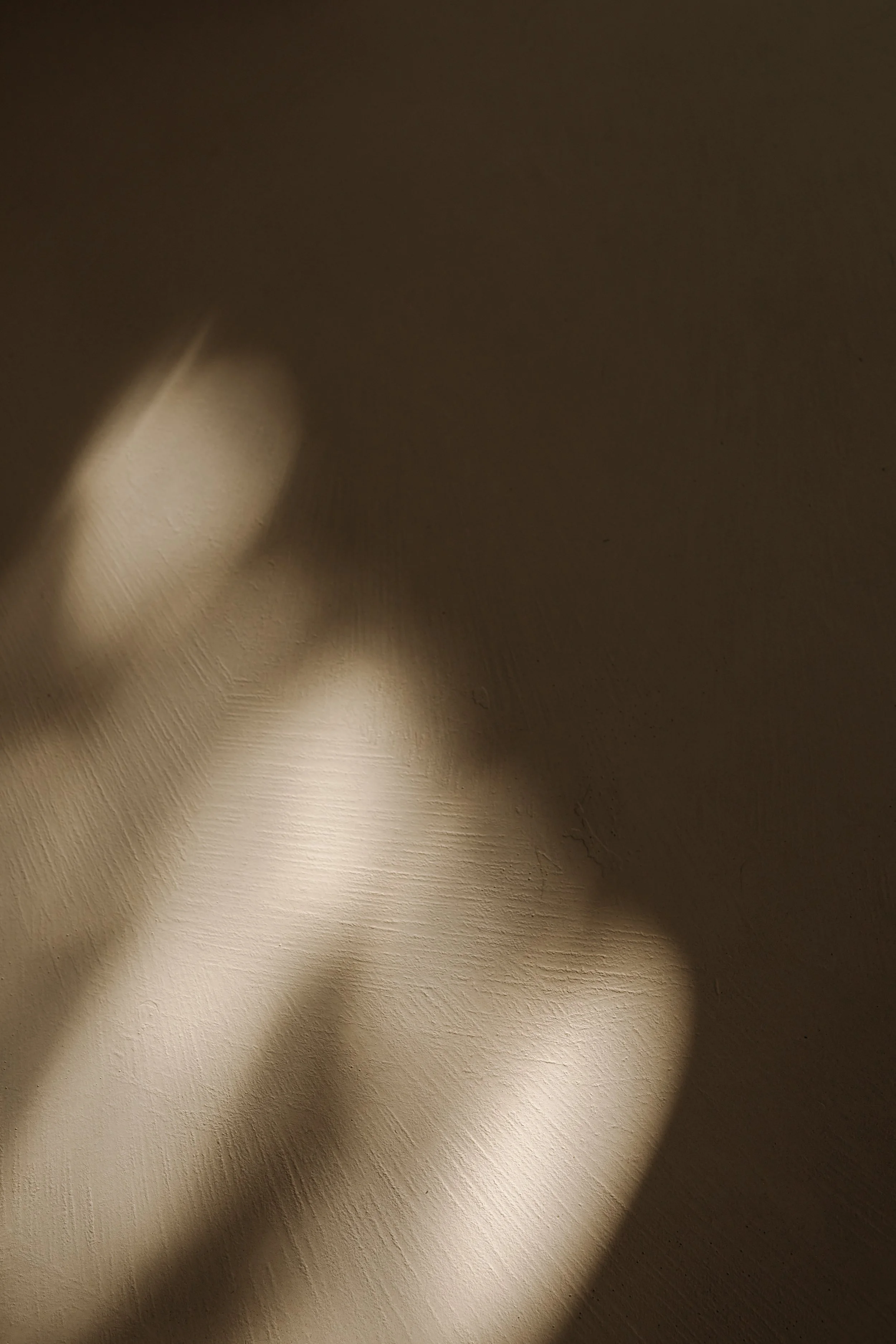 Dunkle Schatten auf einer hellen Wand