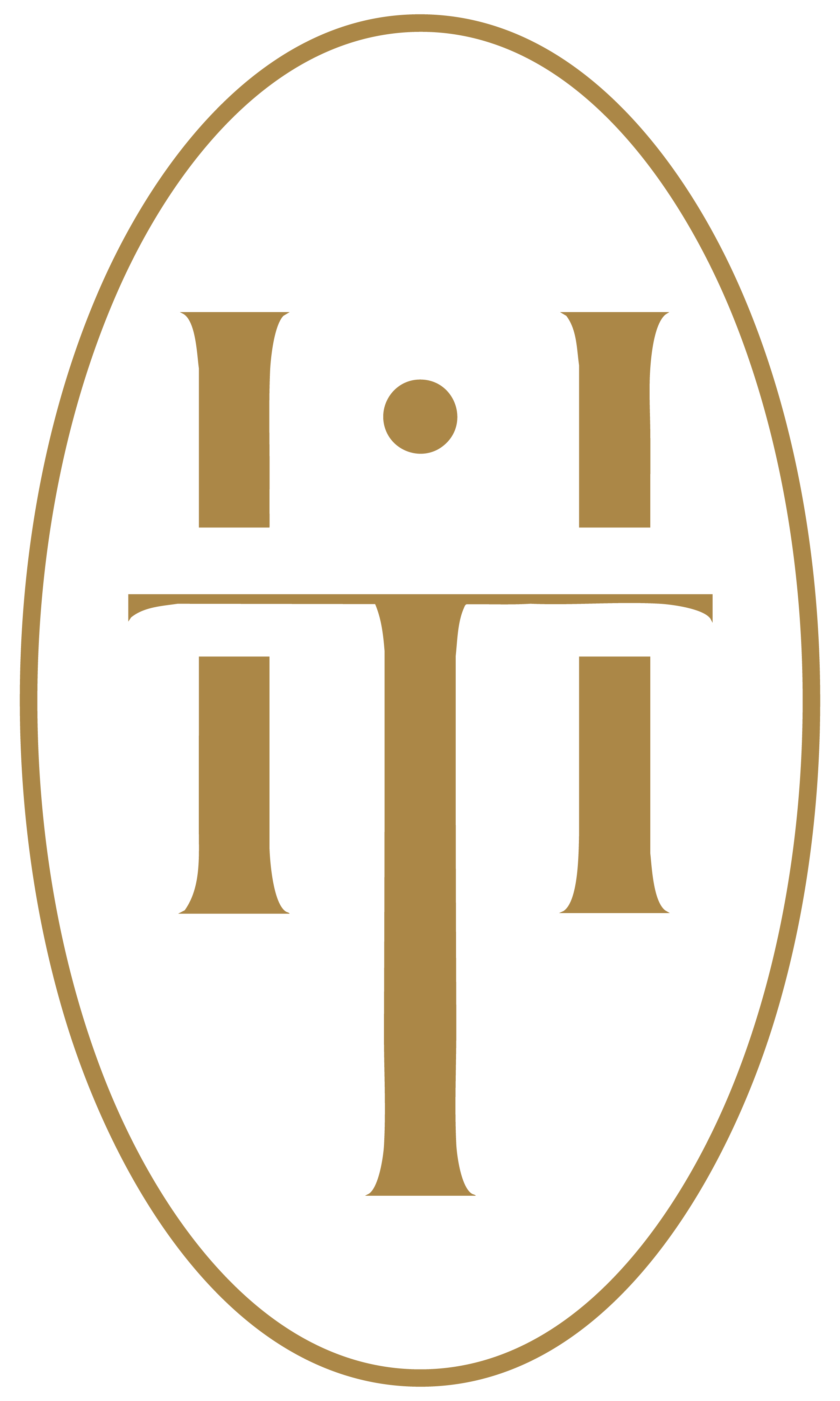 Ein ovales Emblem mit einem schwarzen Hintergrund und goldfarbenen Elementen, das ein stilisiertes Zoll- oder Eichsymbol zeigt, bestehend aus einem großen Buchstaben 'H', einer kleinen Null in der Mitte und einer horizontalen Linie darunter.