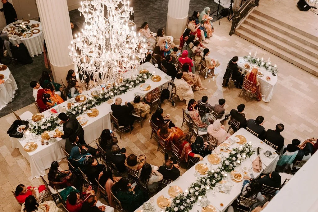 Sahir and Ali's Ceremony in the Grand Hall at Corinthian Houston