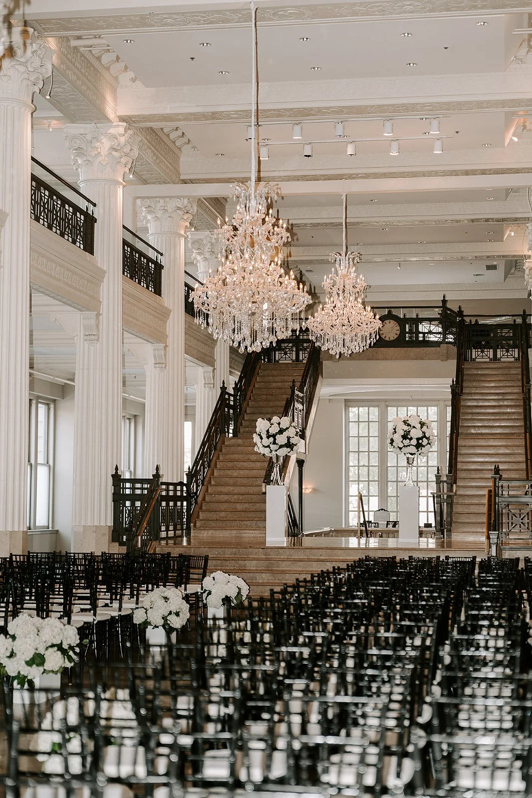 Fowler Wedding- Grand Hall Aisle at Corinthian Houston