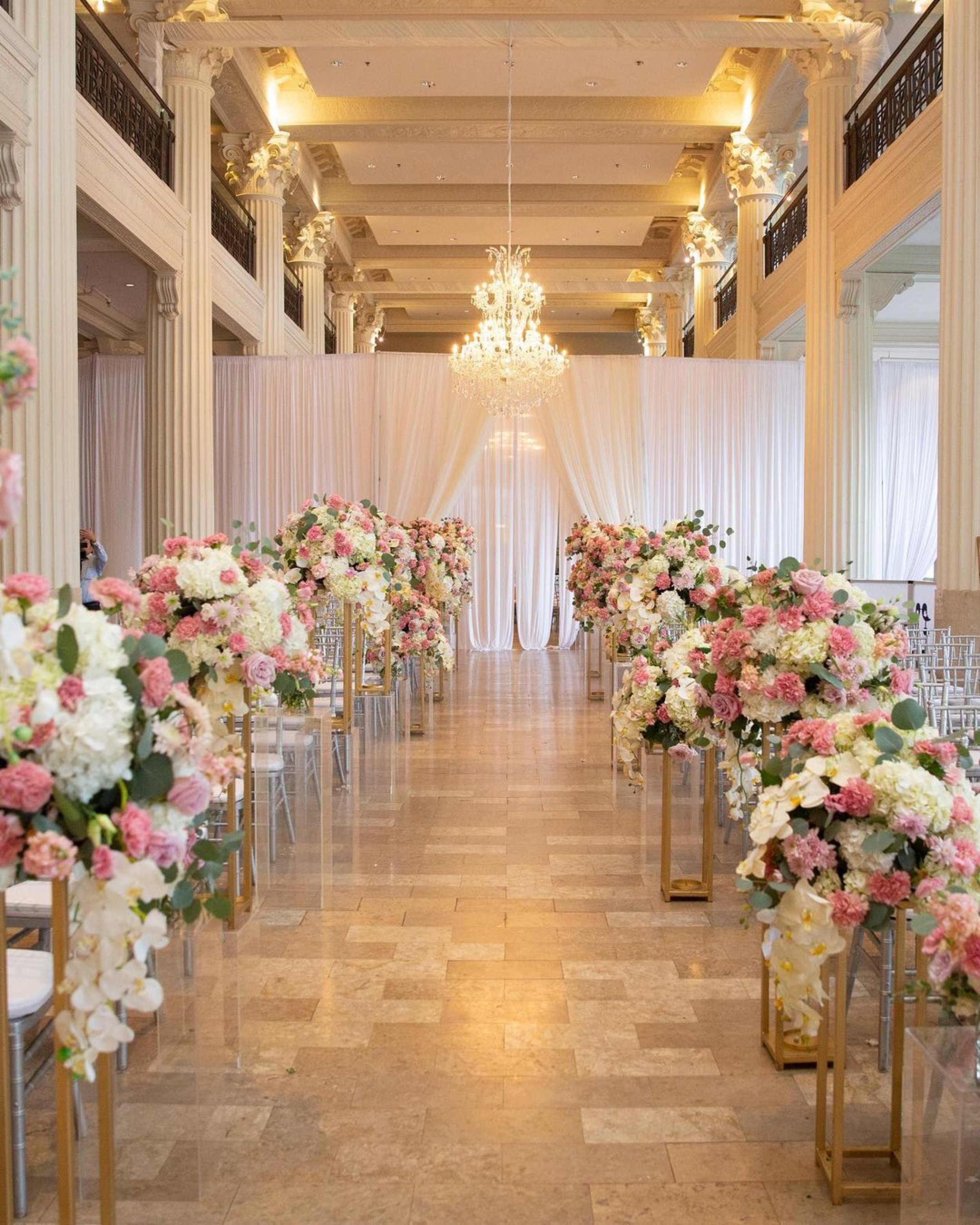 Ceremony Aisle view facing the back entrance