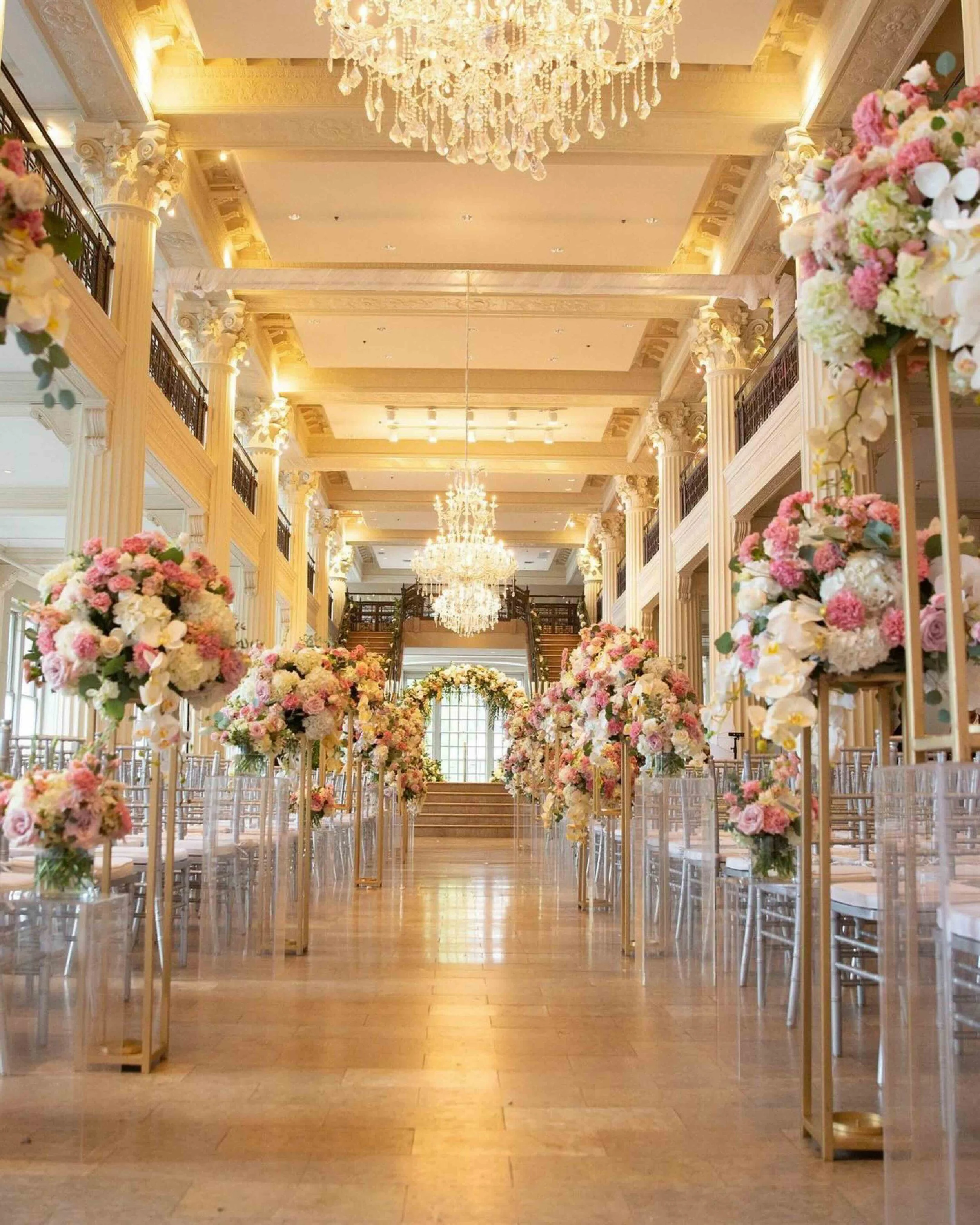 Ceremony Aisle view facing the landing