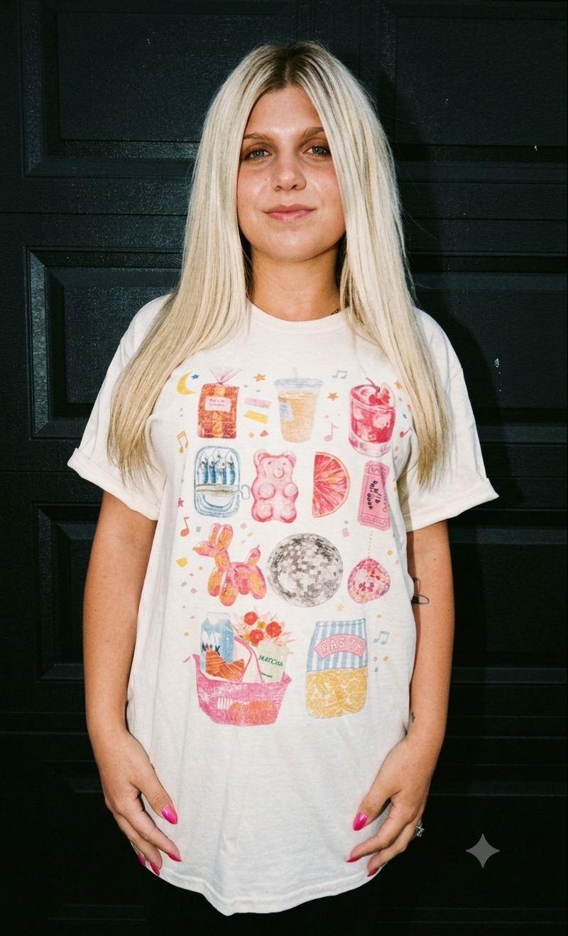Girlie Life Essentials Oversized Graphic Tee