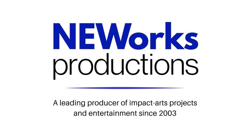 NEWorks Productions logo with the tagline: A leading producer of impact-arts projects and entertainment since 2003.