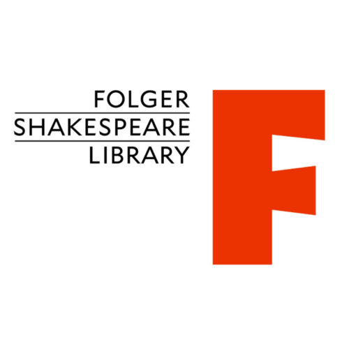 Logo of Folger Shakespeare Library featuring a large red F and text.