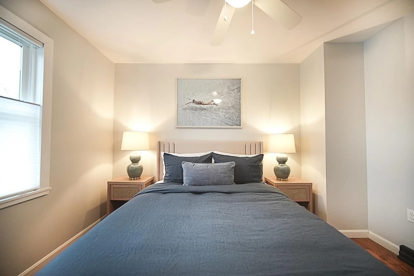 🏠 Introducing our latest project transformation: The Landing Pad! 🛬 Named after its close proximity to the Burlington Airport, this single-family house has been redesigned with AirBnB guests in mind.

Working with existing features like the light b