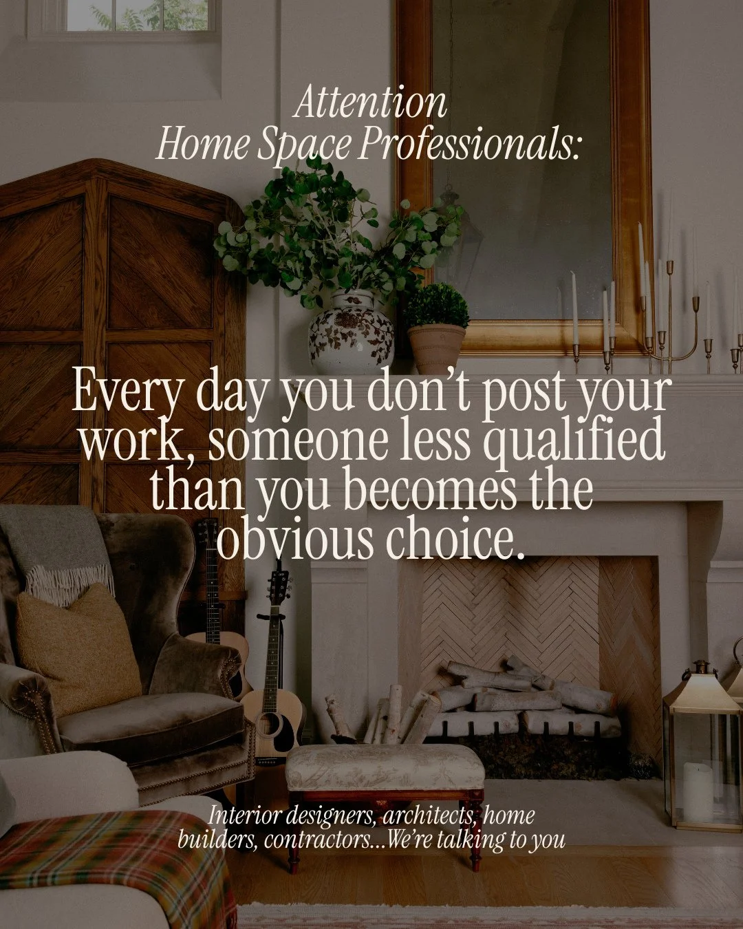 Hundreds of of home space professionals are doing the thing you&rsquo;ve been putting off for months right now. They are getting all your clients. And you are sitting there wondering why...because you know that you are more talented than they are. Bu