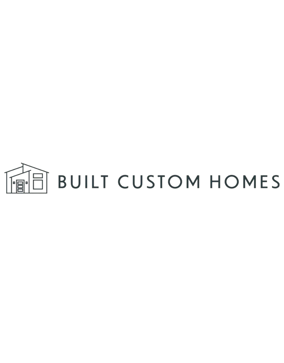 Built Custom Homes logo, house illustration