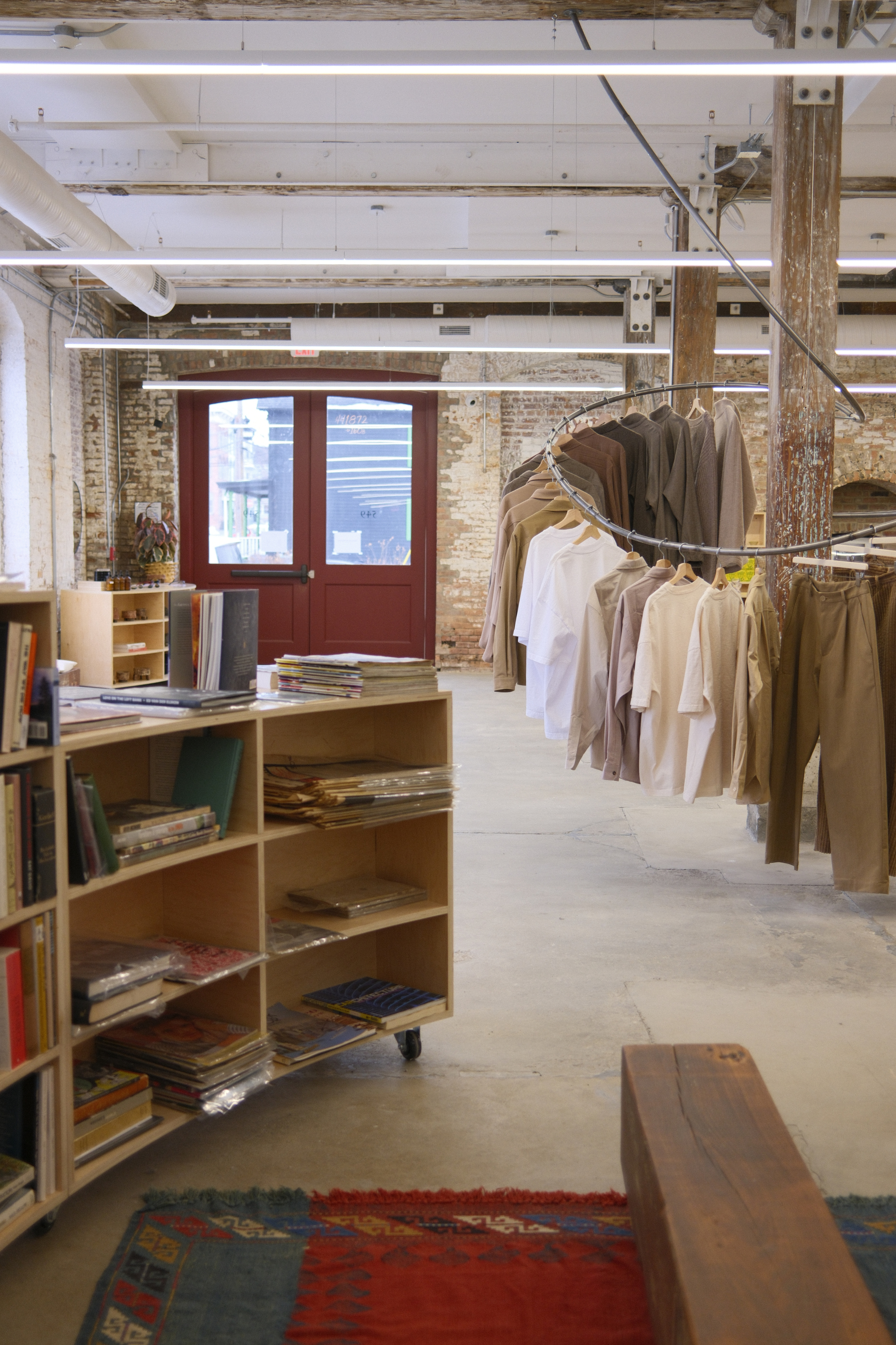 Pocketbook Market retail space with books and clothing