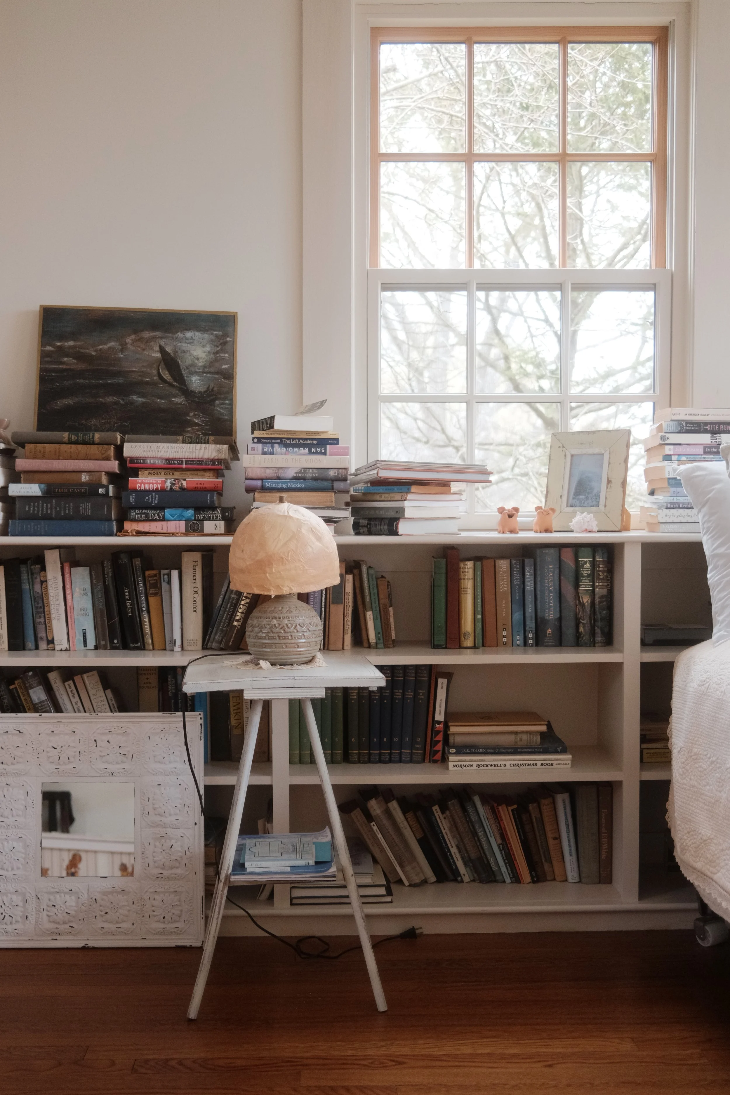 Gloucester primary bedroom bookshelves
