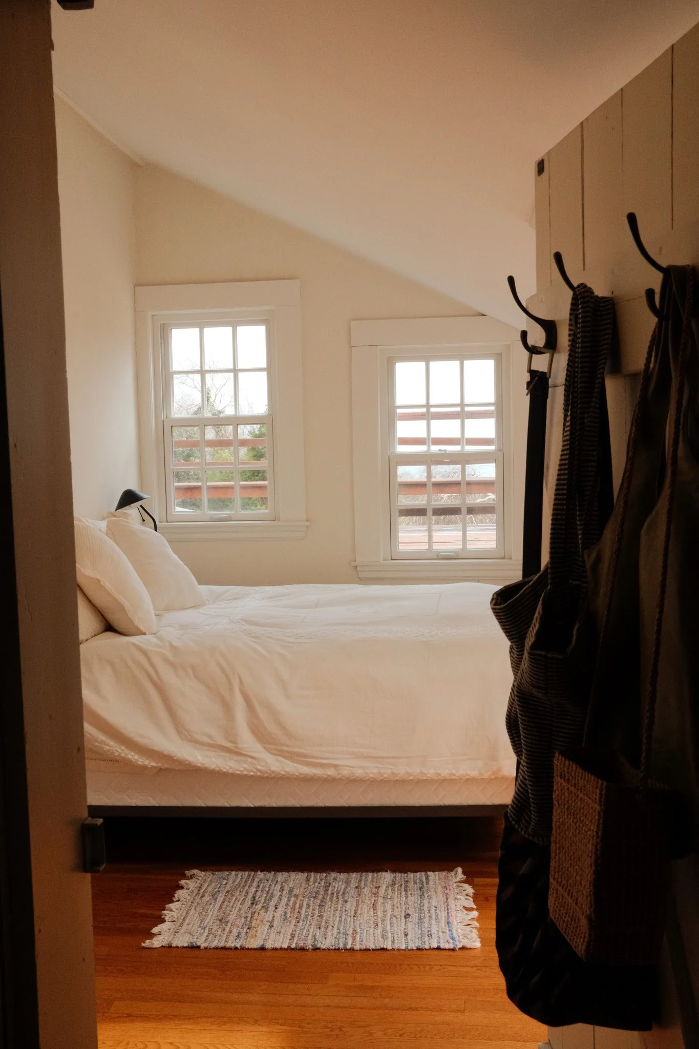 Guest room bed and closet door