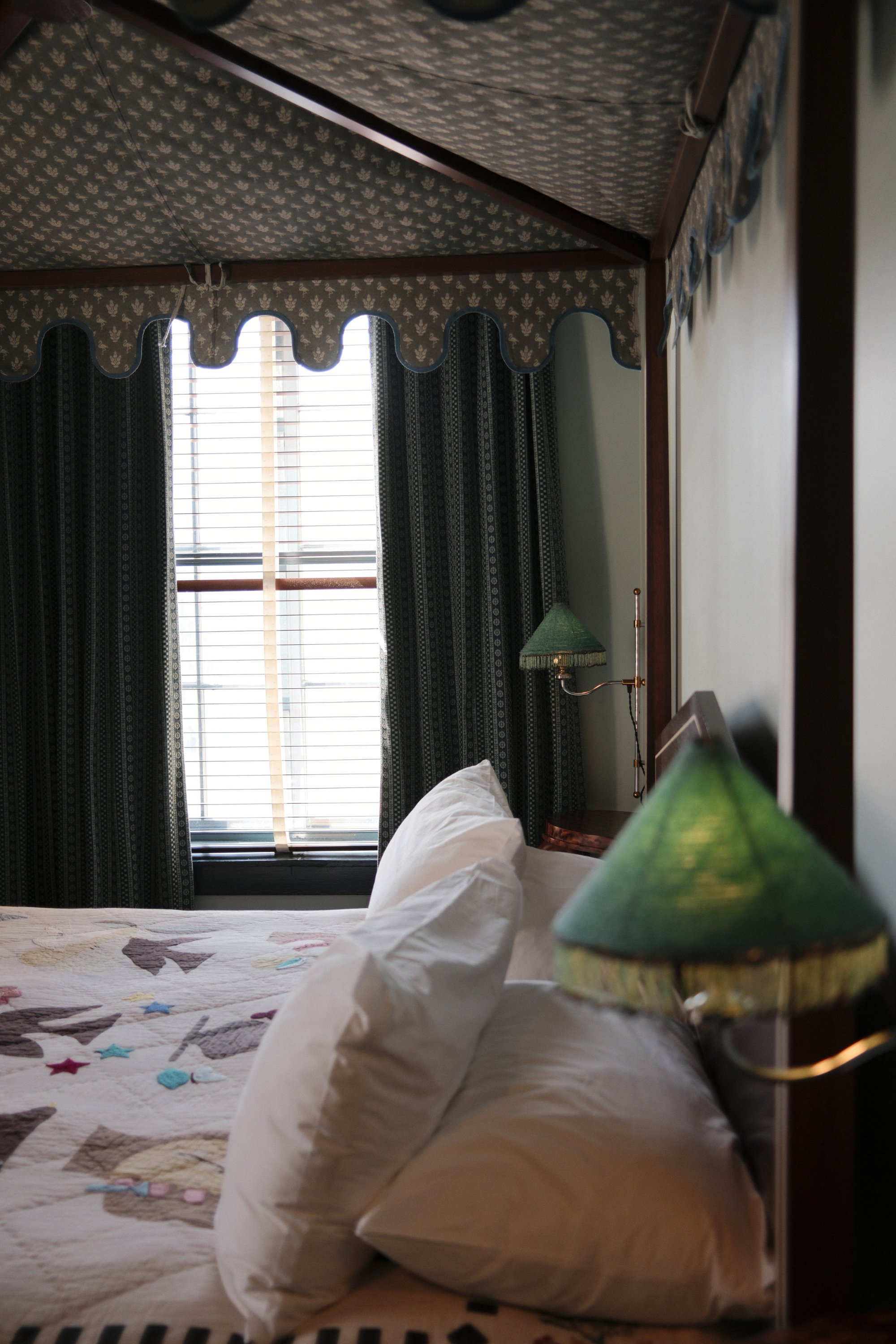 Guest room bedside and window