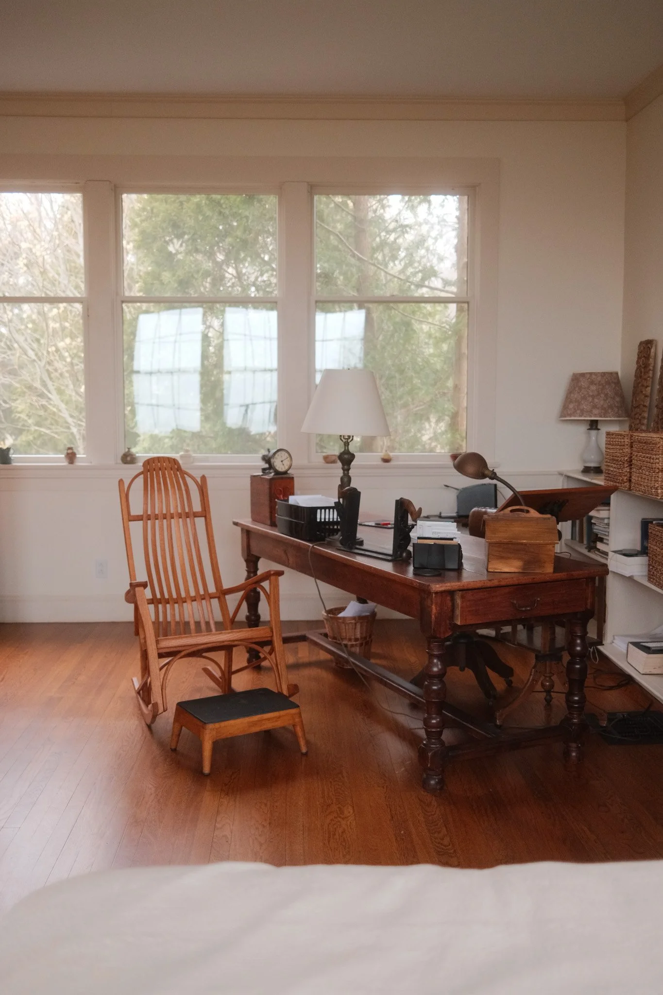 Primary bedroom desk and rocking chair