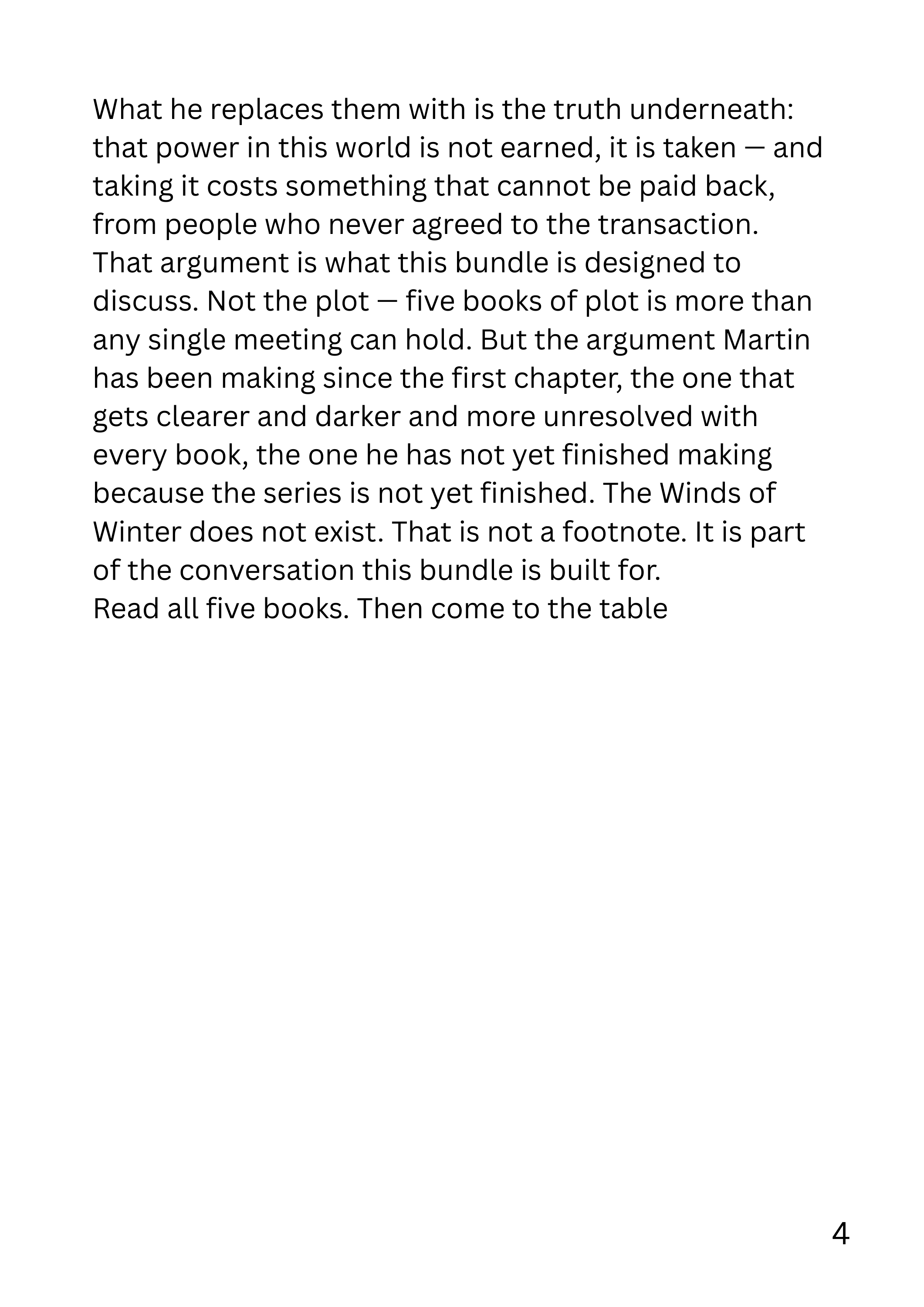 A Song of Ice and Fire Complete Series Discussion Bundle by George RR Martin discussion guide for book clubs, classrooms, and literary fiction readers