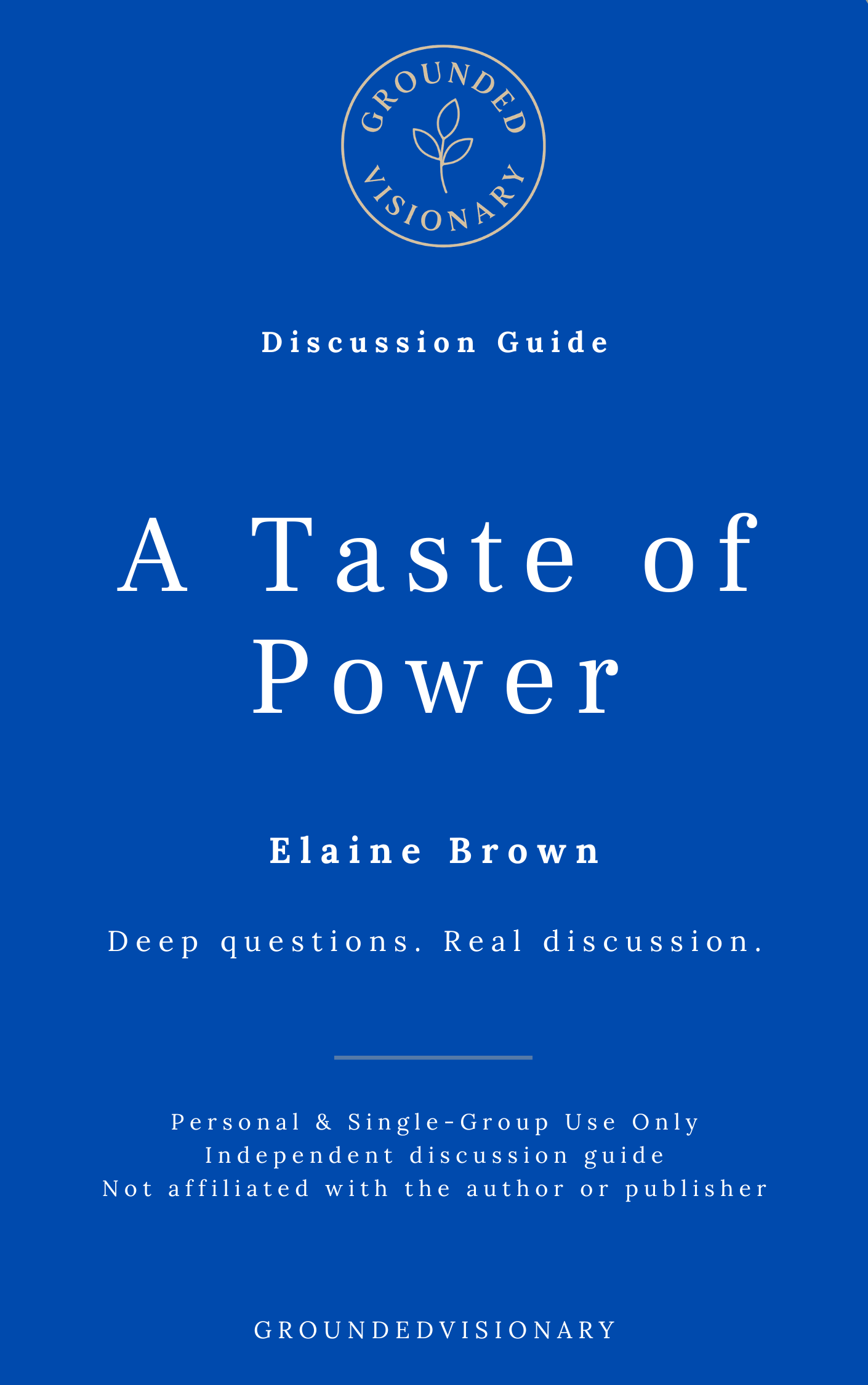 A Taste of Power Book Club Kit — Elaine Brown Black Panther Party Discussion Guide