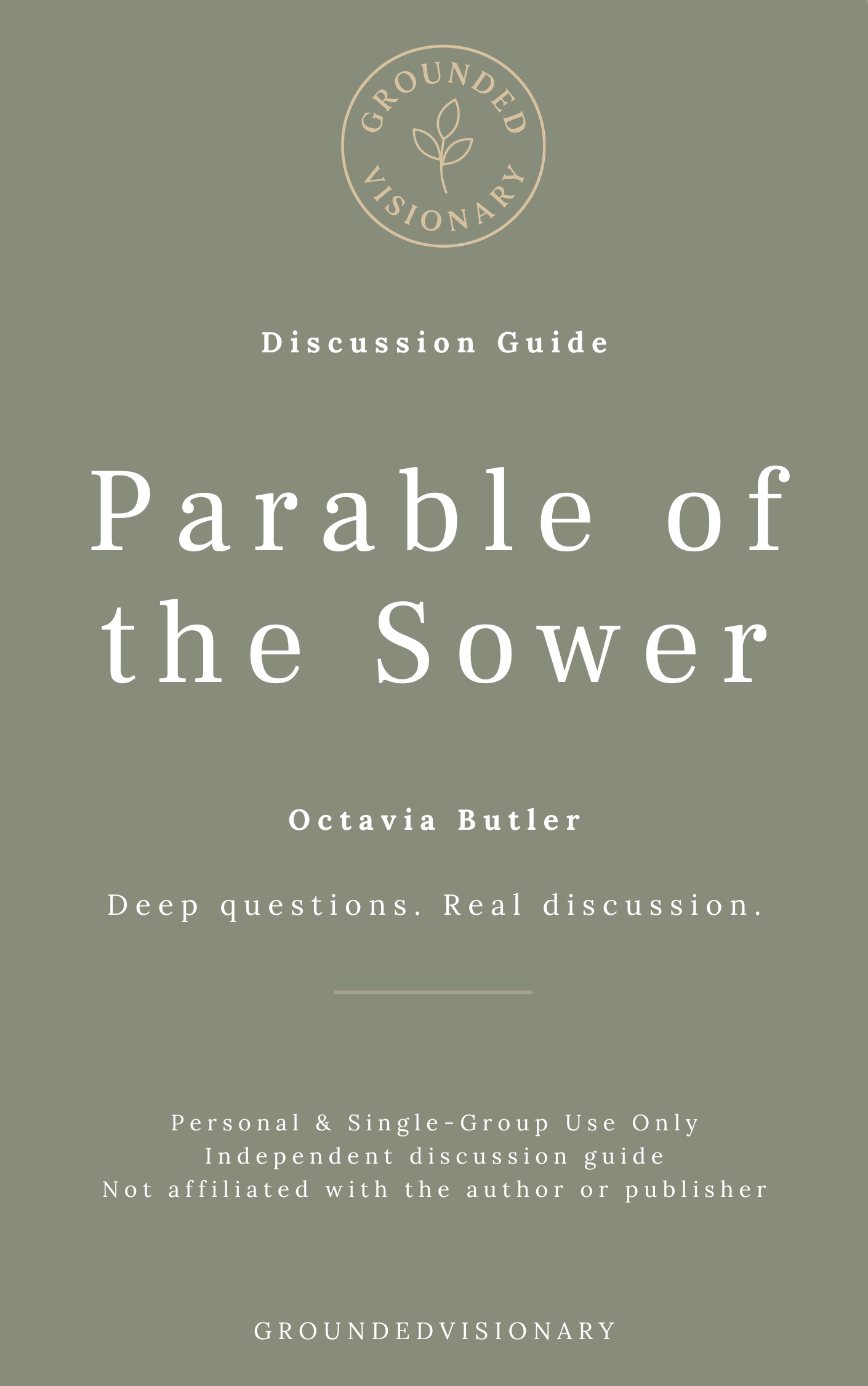 PARABLE OF THE SOWER DISCUSSION GUIDE