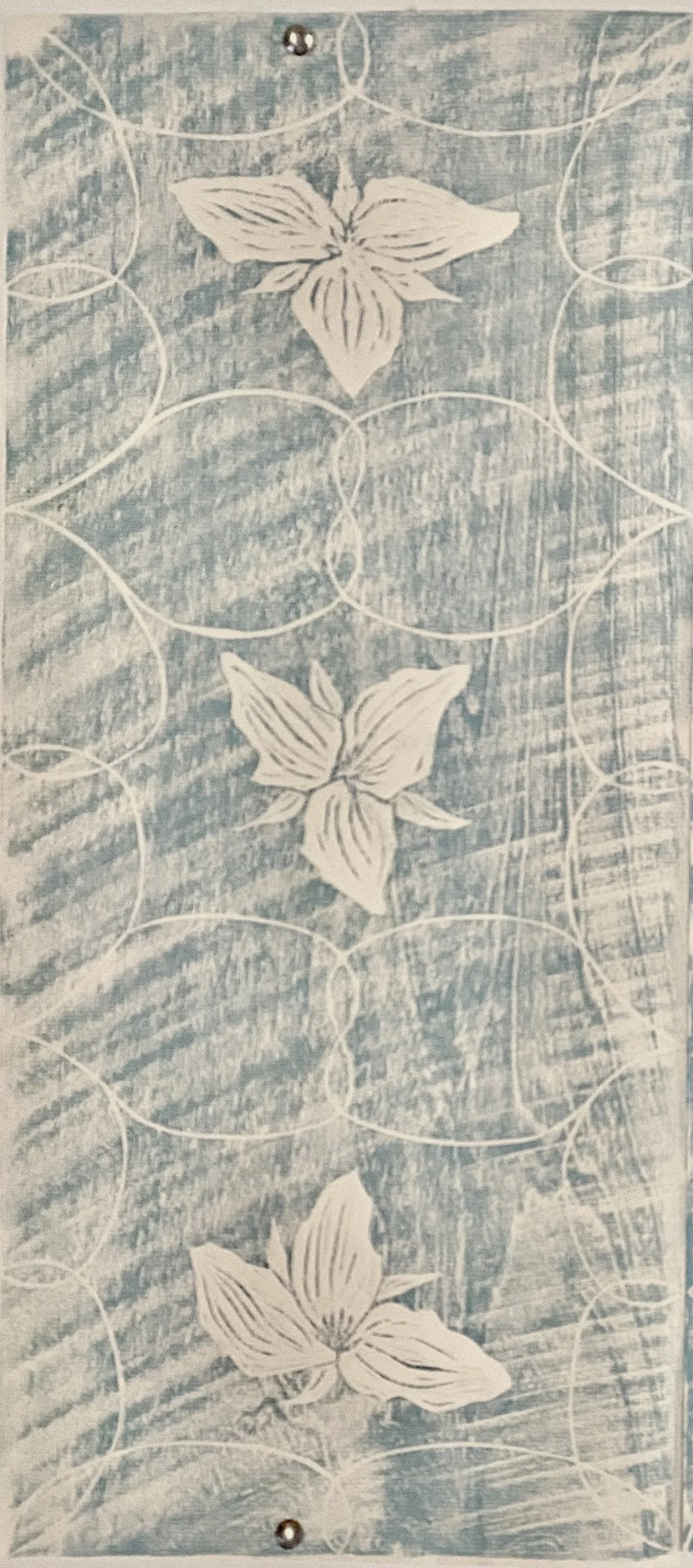 Three Trilliums Limited Run Block Print