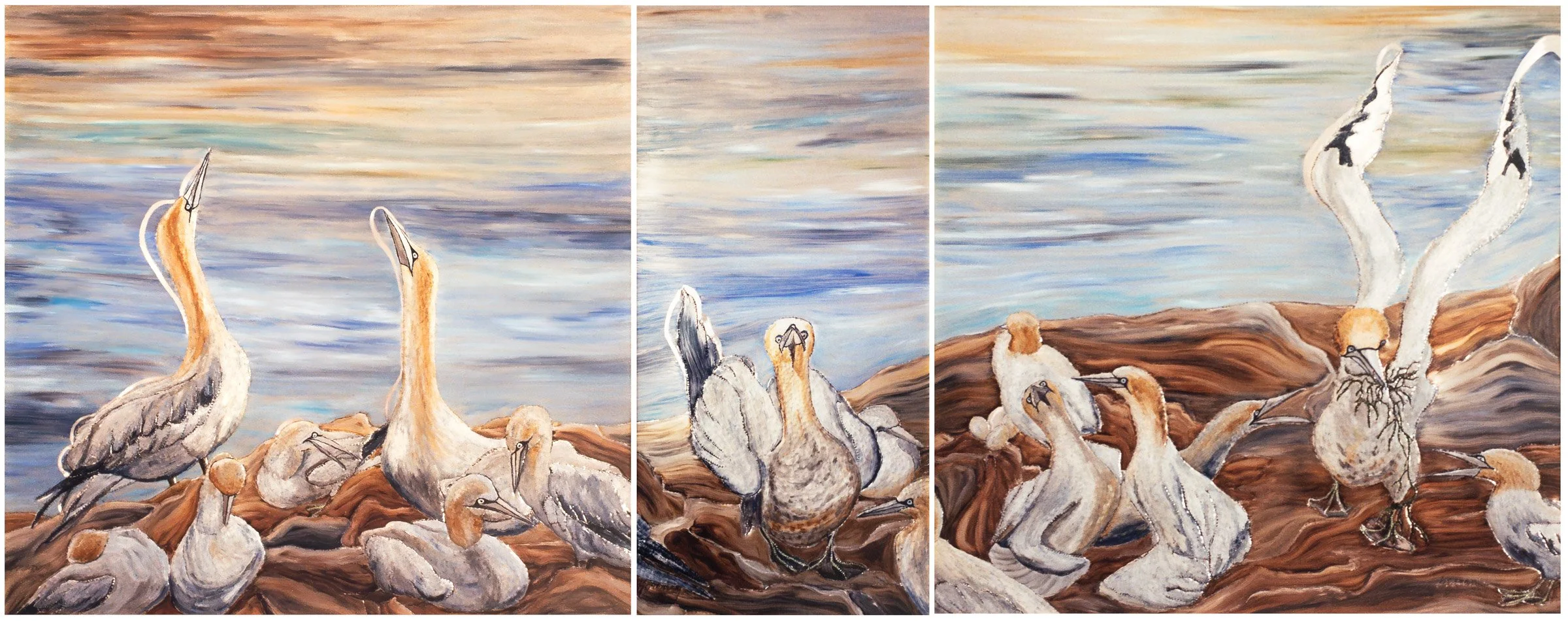 Les fous de Bassan, 36"x90"