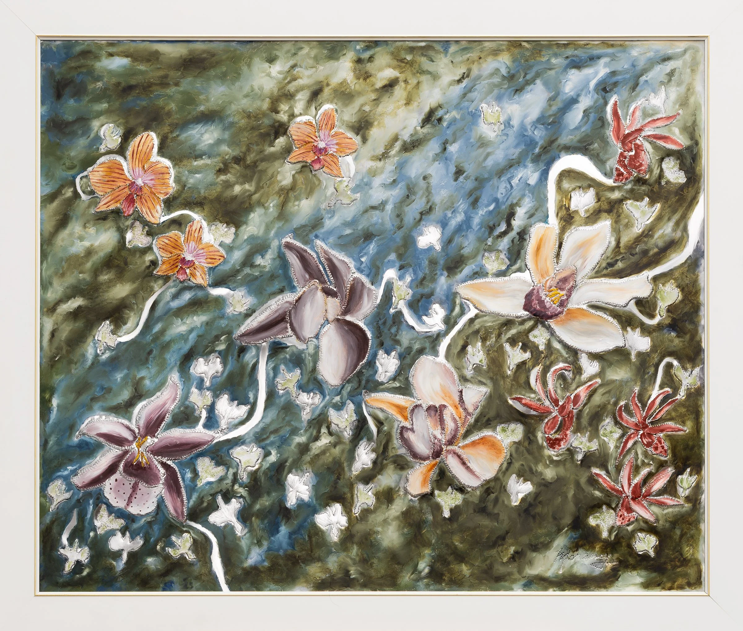 Perséides fleurs, 29.5"x36"