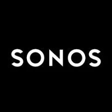 Sonos logo in white on a black background