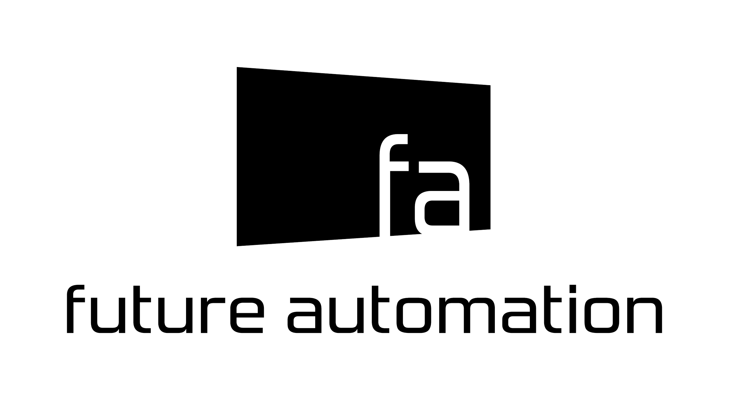 Future automation logo with a 3D outline of a computer monitor and the text 'future automation' underneath.
