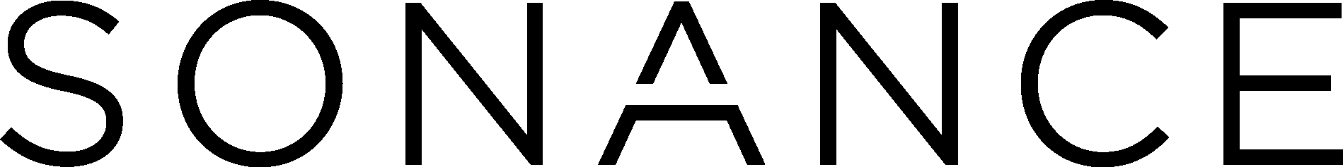 Sonance black and white logo