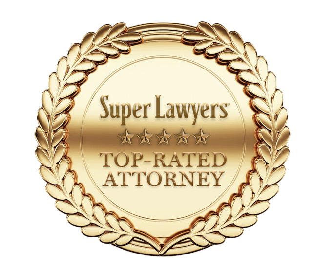 Super lawyers top-rated attorney badge