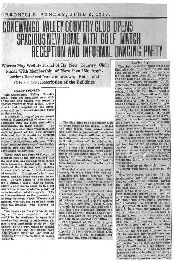 Warren Morning Chronicle Sunday June2, 1918
