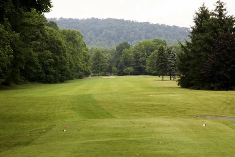#14: The last of the long par 4s, this one stretches to 451 yards with a hazzard area on the left.