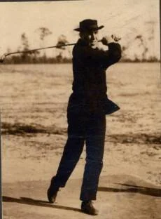 Warren's Marshall Parshall at Pinehurst, NC. Marshall was CVCC's first Club Champion in 1918. He was also the first captain of the historic Tin Whistles and the first Tin Whistles Matchplay Champion in 1904.