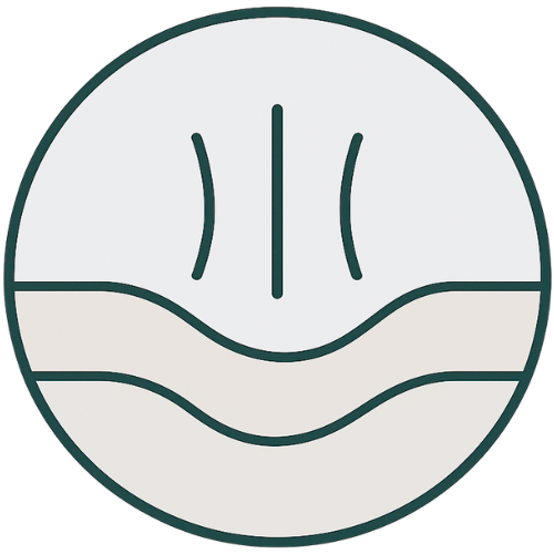 Minimalist illustration "Volume Loss", using simple lines and neutral colors.
