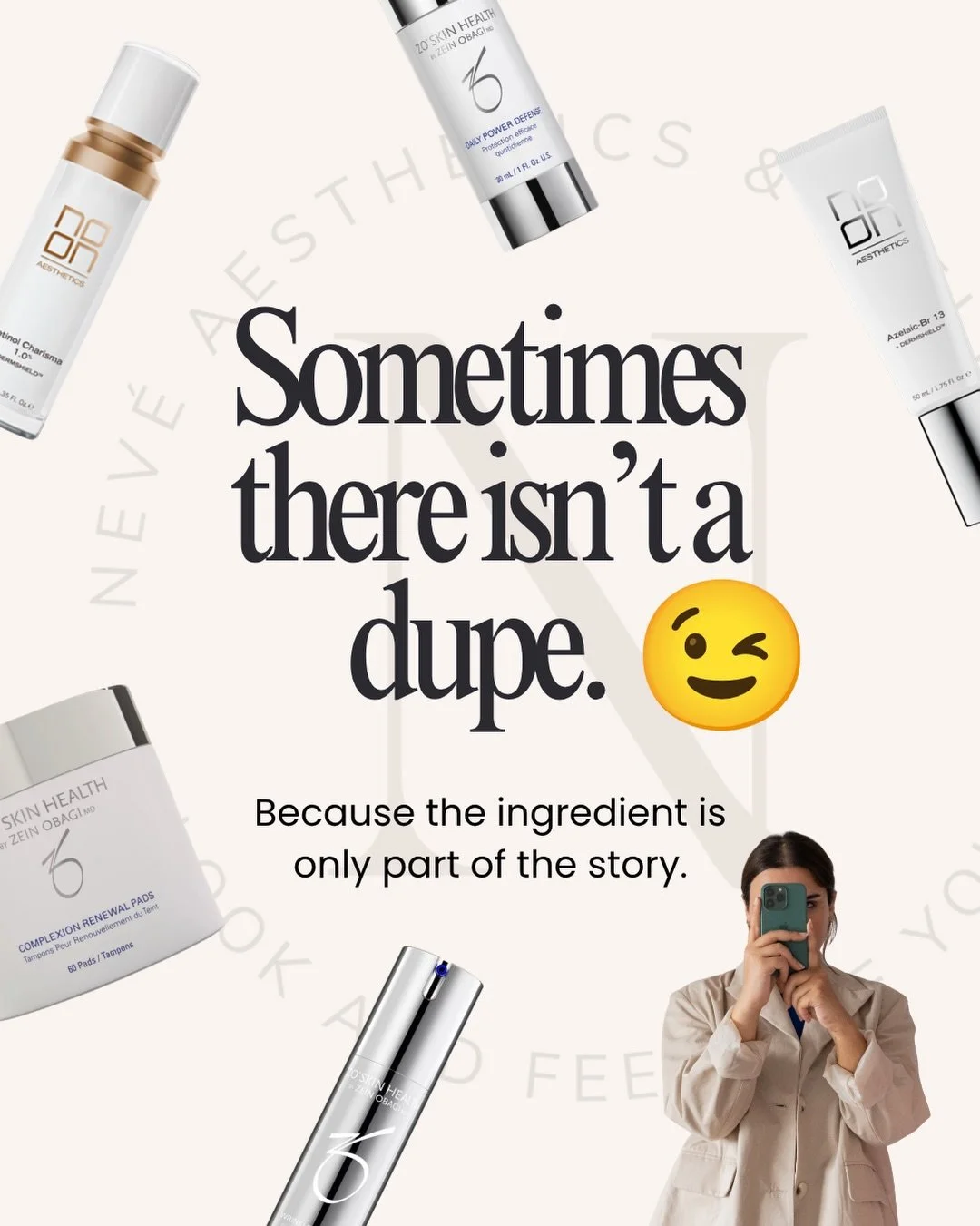 Sometimes there isn&rsquo;t a dupe. 😉

Because when it comes to skincare, the ingredient on the front of the bottle is only part of the story. Formulation, quality and delivery system all play a role in how a product actually works.

You&rsquo;re no