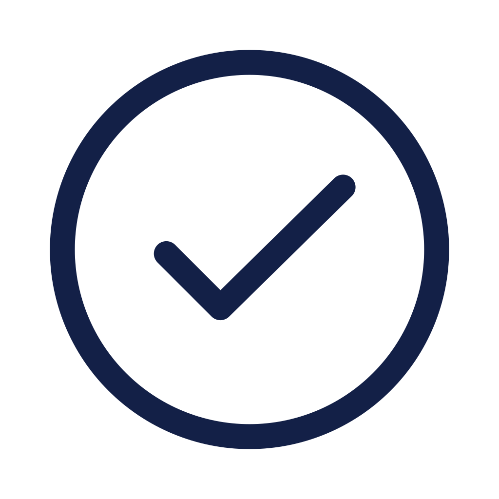 Circle with a check mark inside