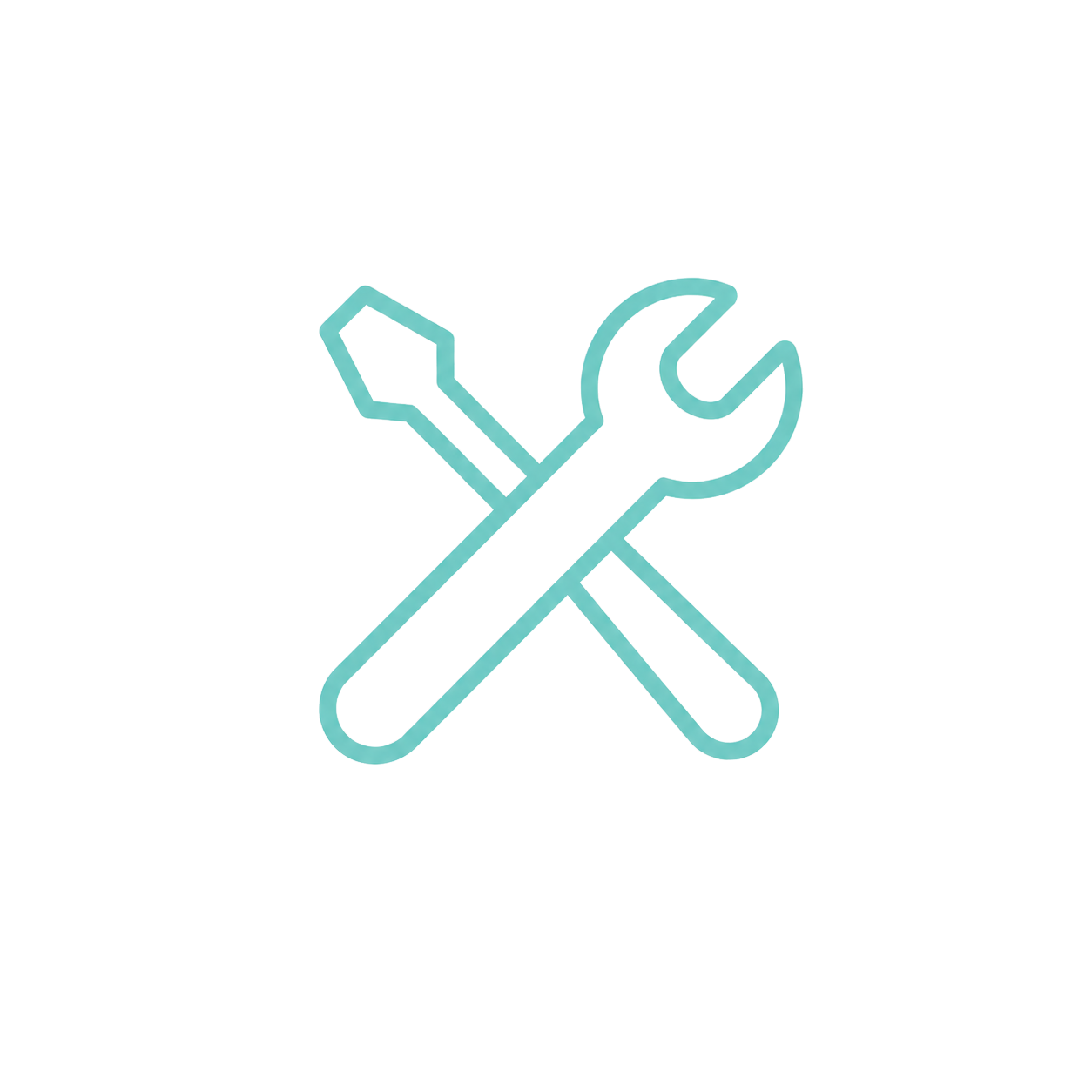 Icon of a screwdriver and wrench crossed, representing tools or maintenance.