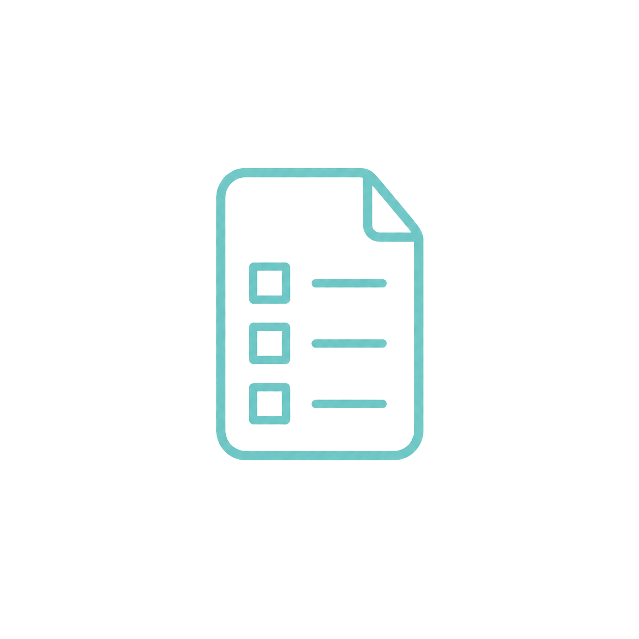 Graphic illustration of a digital form or checklist with three checkboxes, side by side, on a piece of paper or screen.