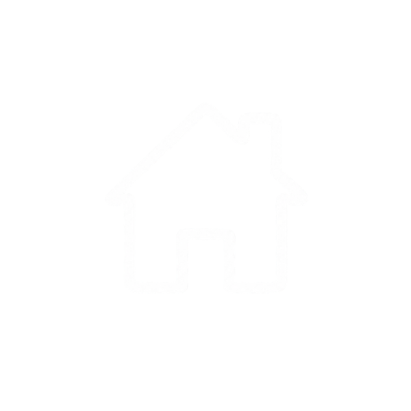 Outline of a house made with white neon-style lines on a black background.