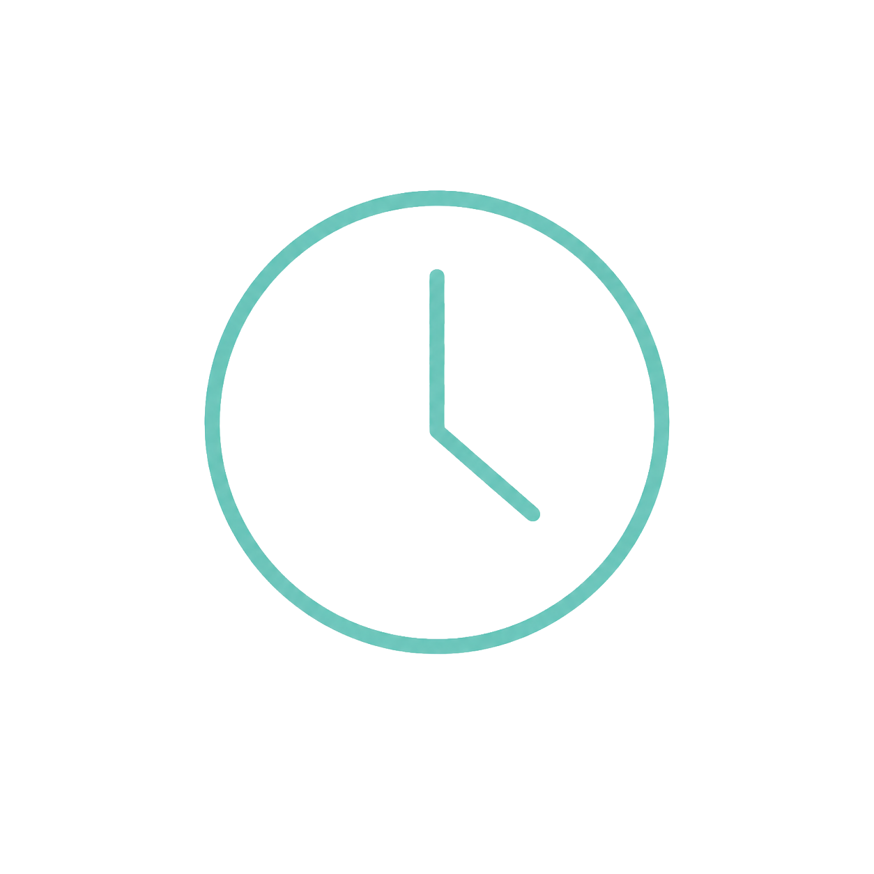 A digital illustration of a clock with a yellow and light blue color scheme, showing the time as approximately 2:30.