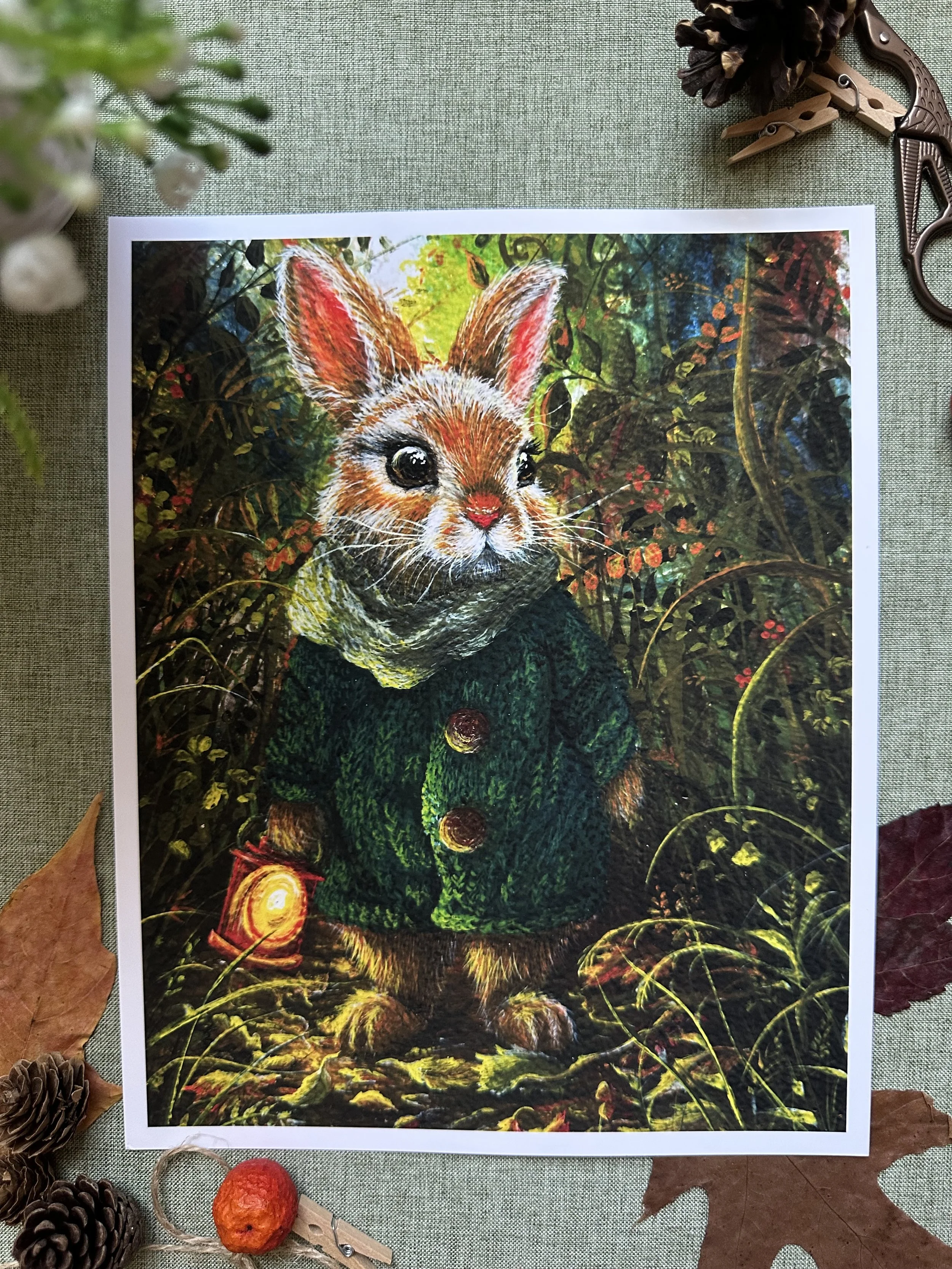 Lantern Bunny – Fine Art Print