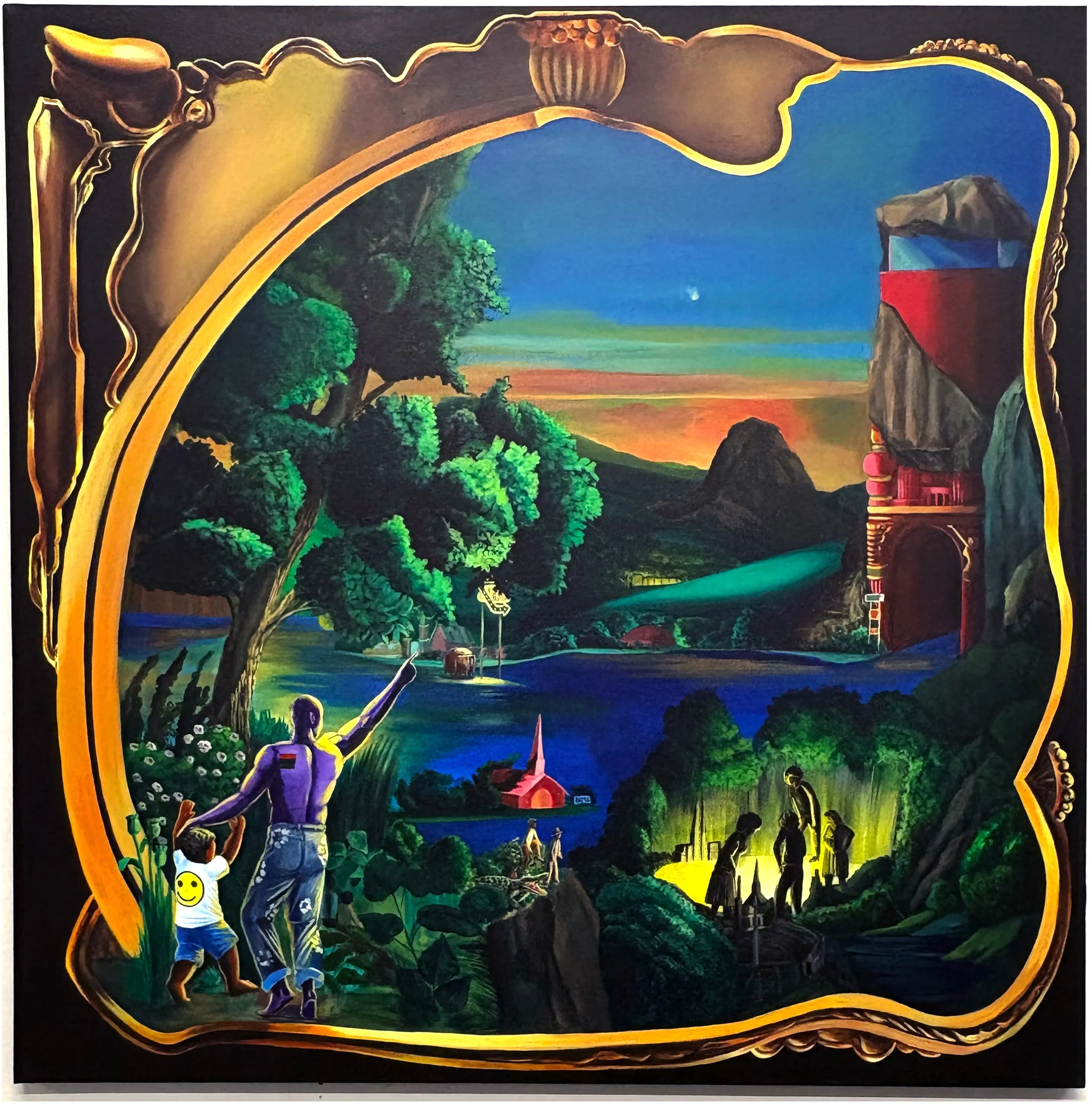 A NIGHT TIME WALK 36x36.jpg
