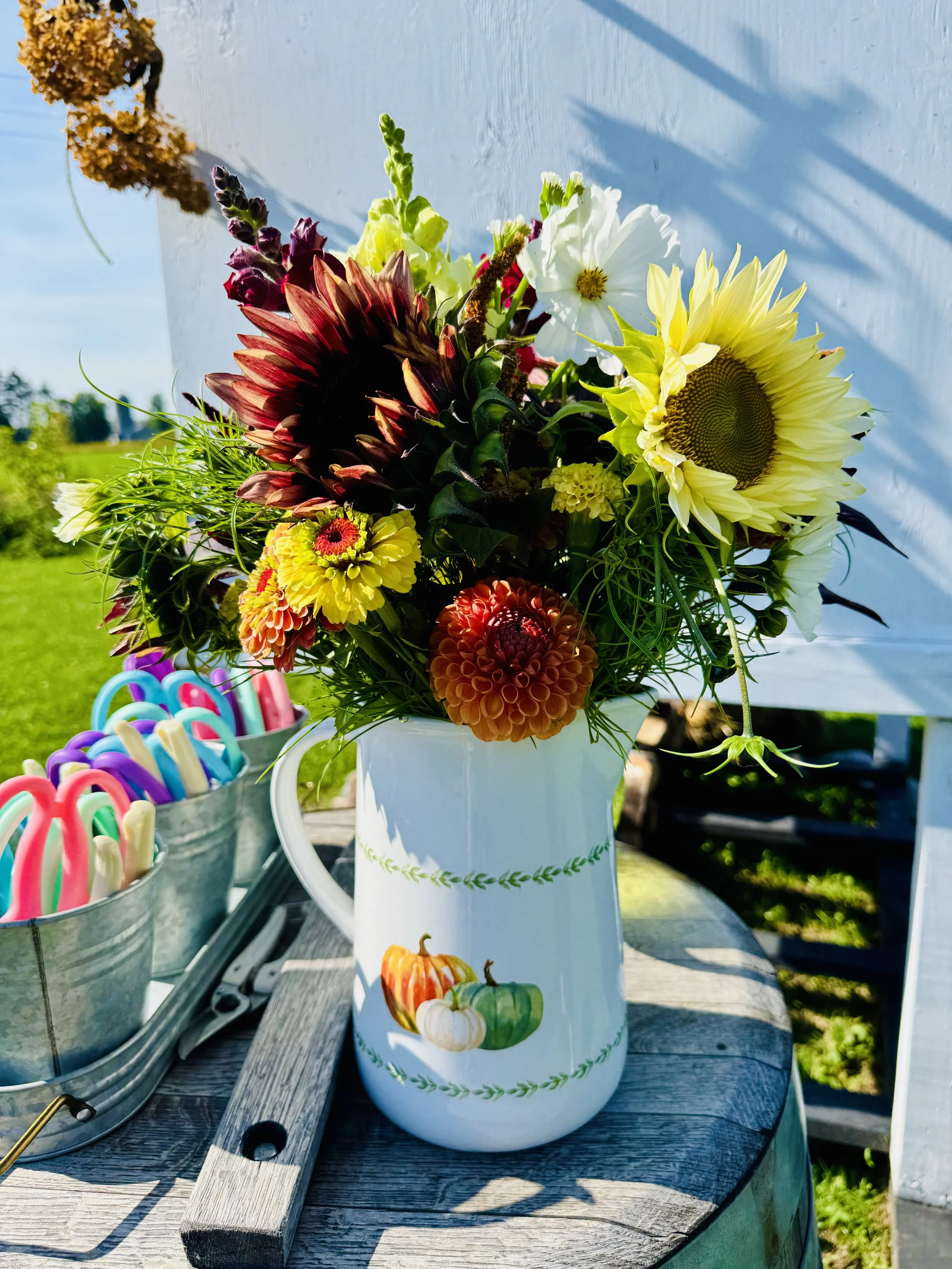 Flower centerpiece northern frost farm
