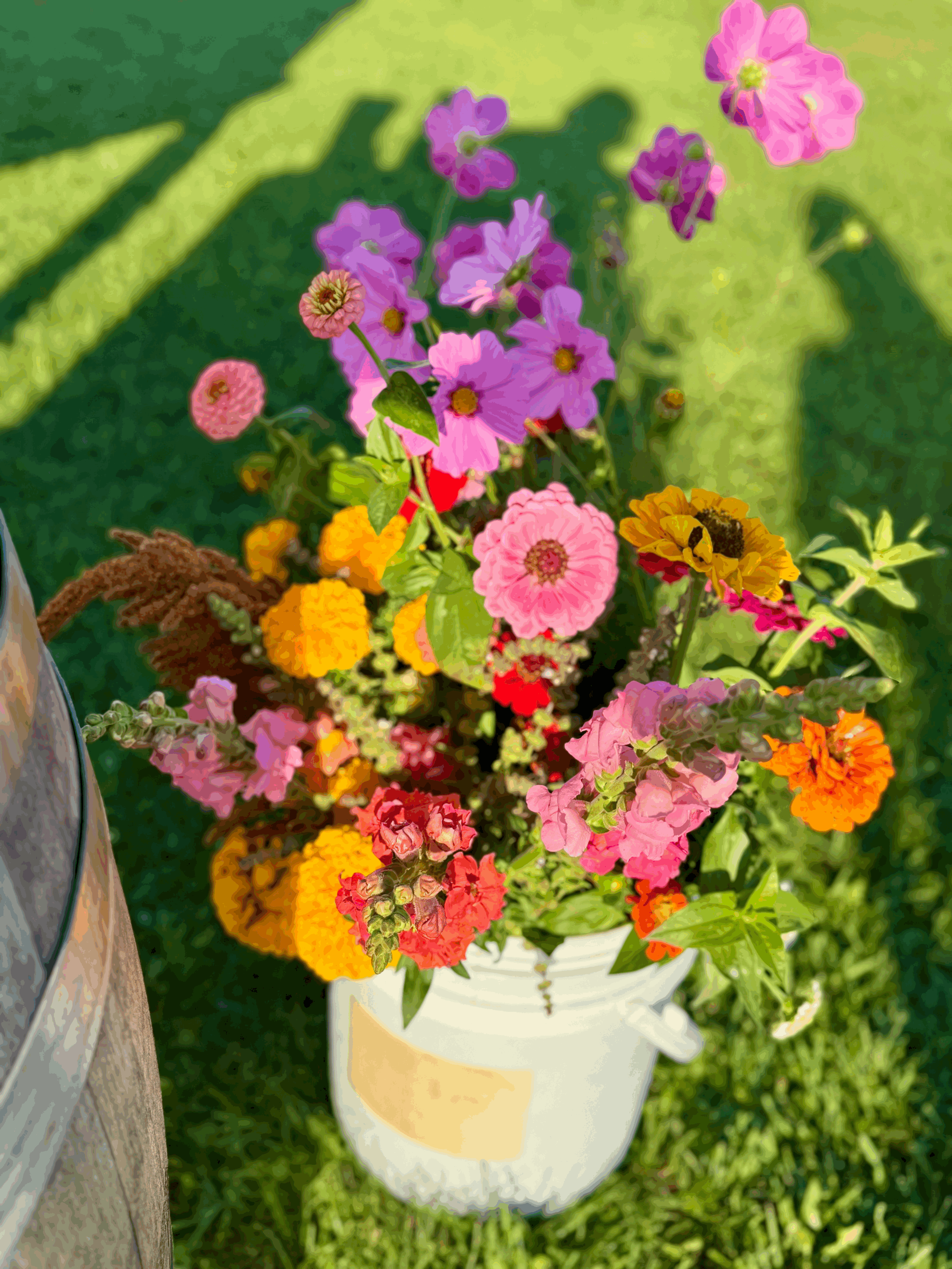 Bulk flower bucket for baby shower