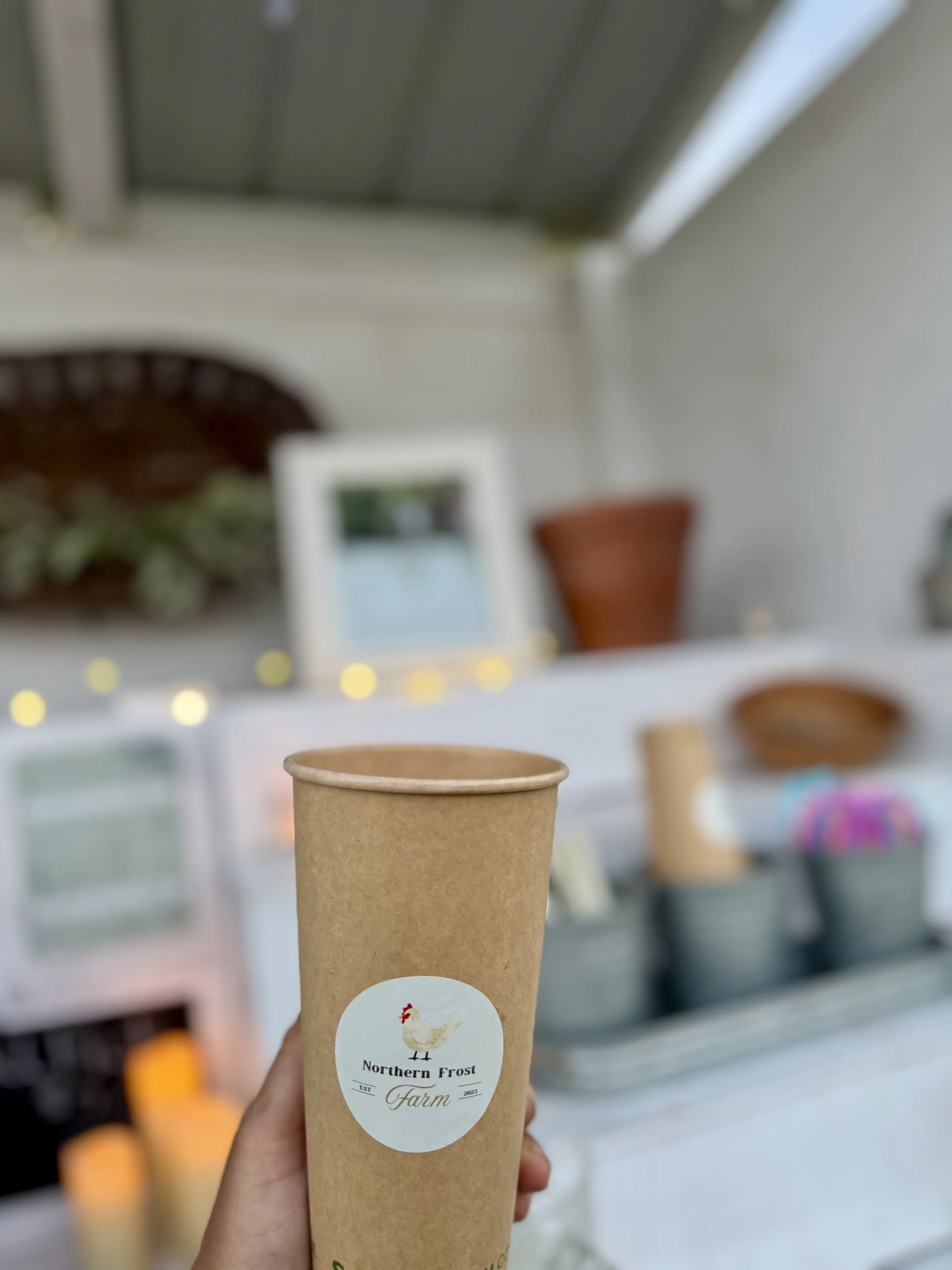 U-pick flower cups at Northern Frost Farm