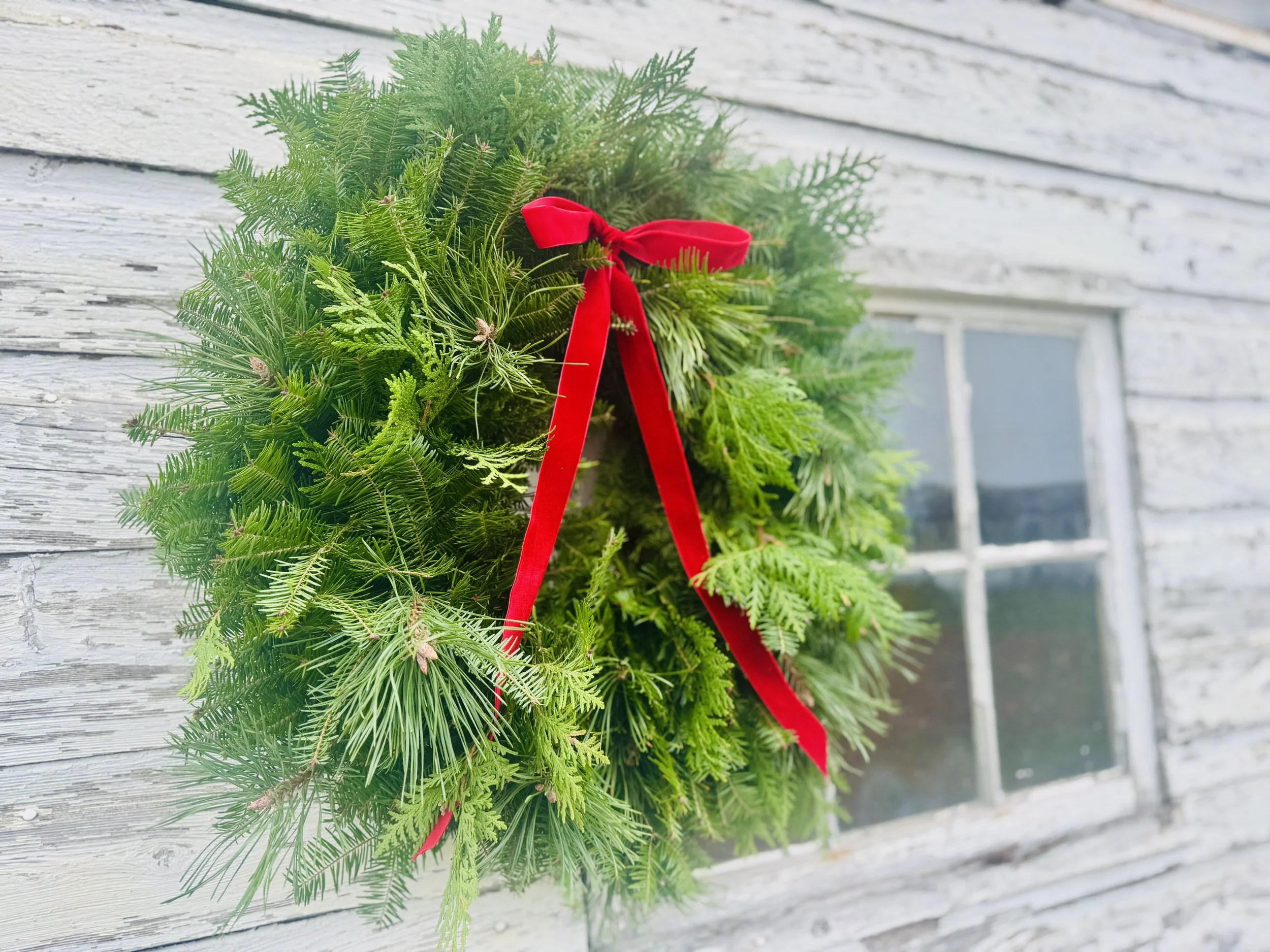 Handmade Christmas wreath from Northern Frost Farm