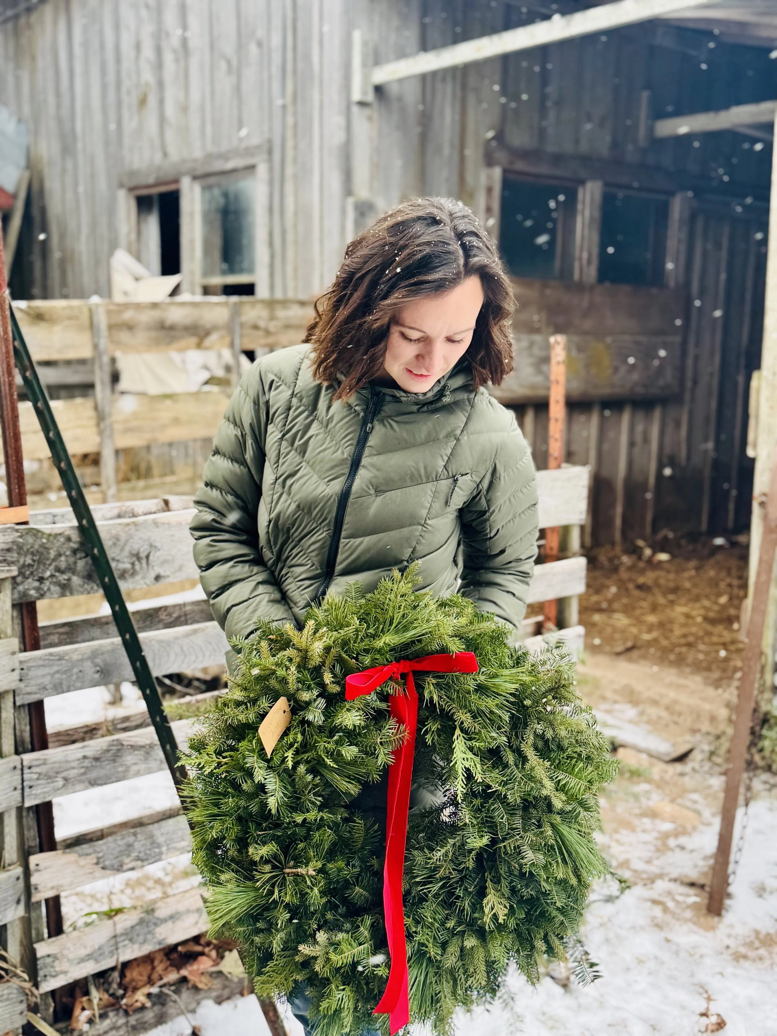 Northern Frost Farm Christmas wreath