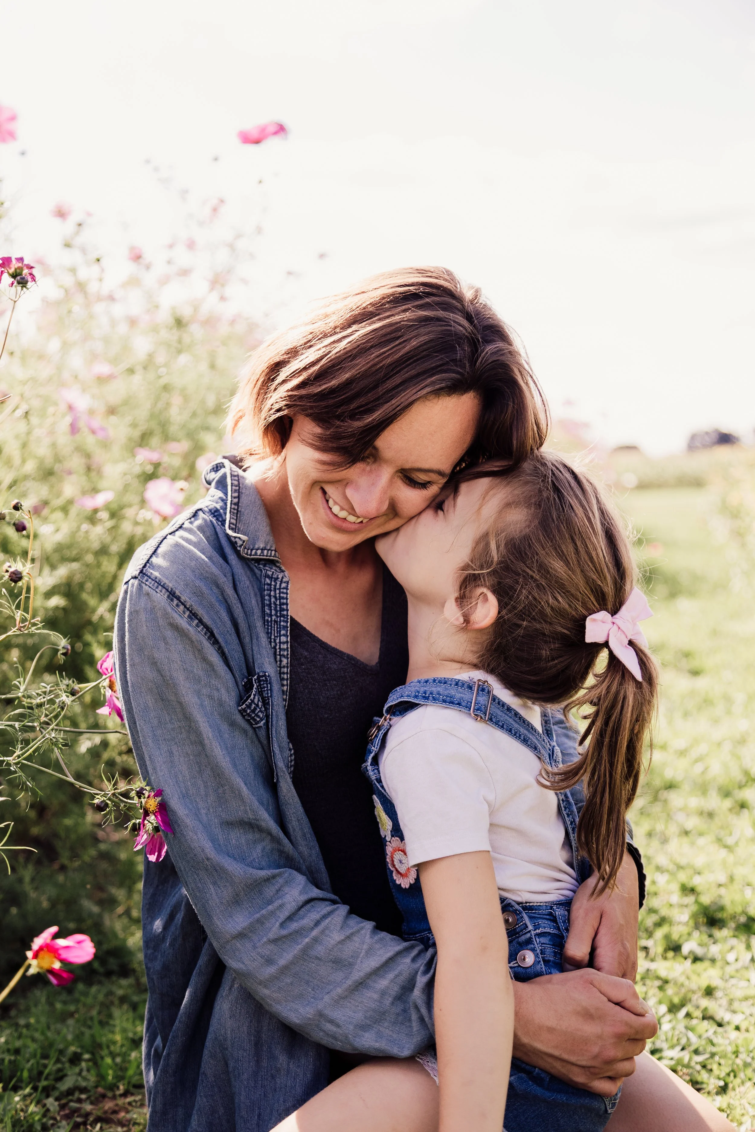 Mother and daughter photography session at Northern Frost Farm