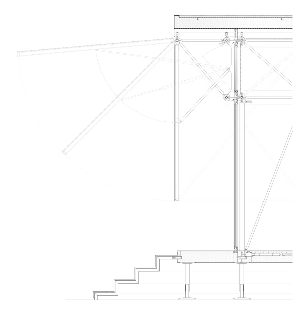 Construction section and architectural details